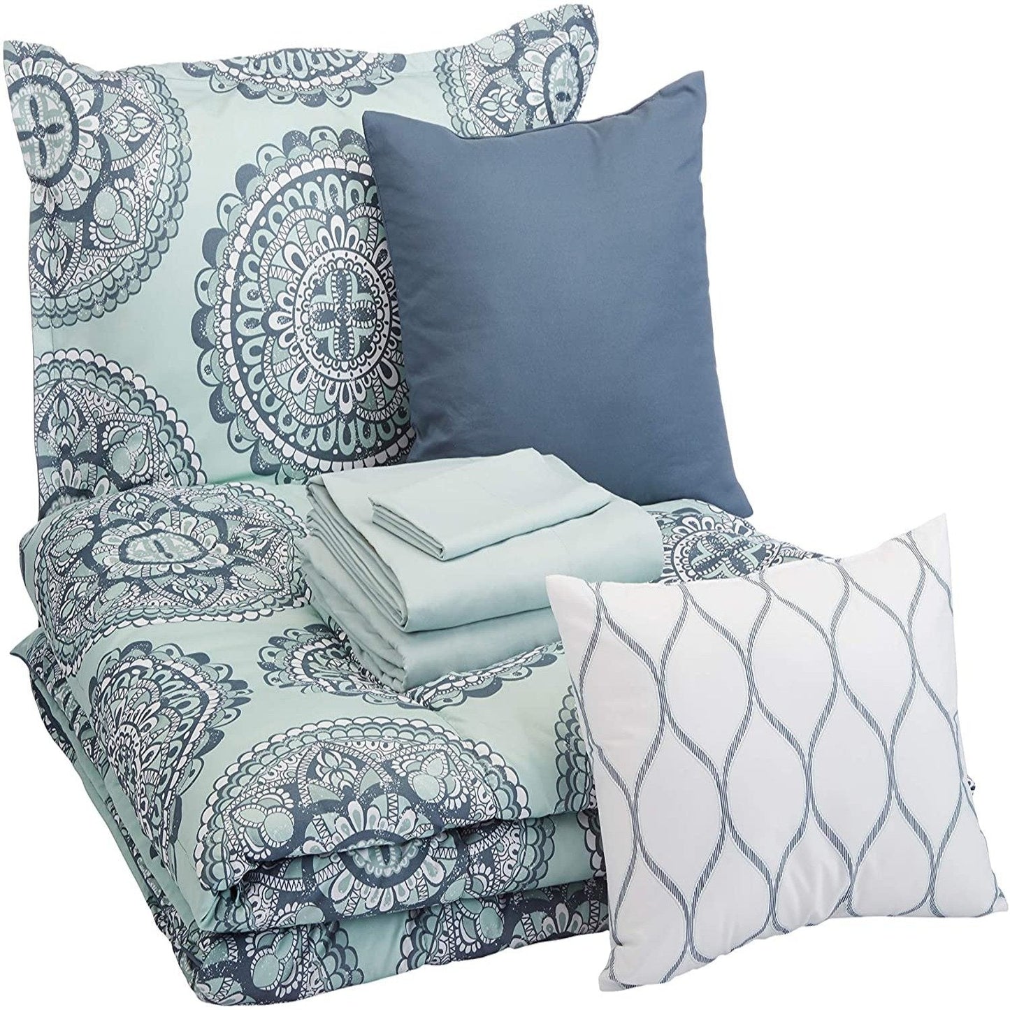 10-Piece Comforter Bedding Set, Microfiber, Ultra-Soft | AnyLinen