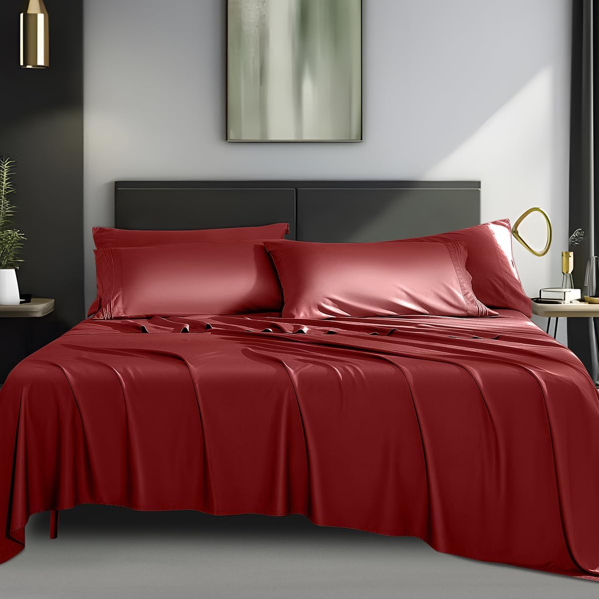 1800 Thread Count Bamboo 6 pcs Bed Sheets Set | Anna's Linens