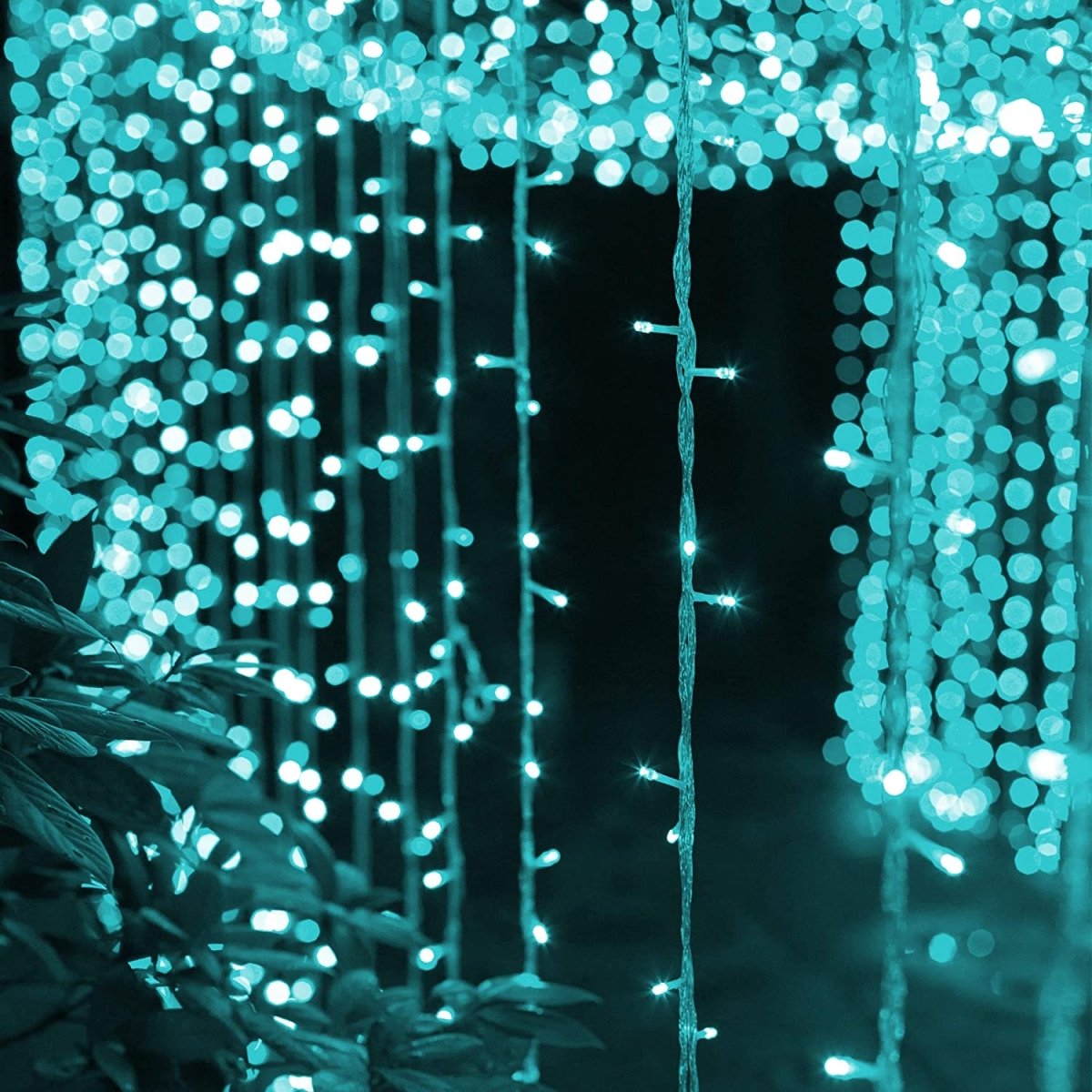 300 LED Warm White Window Curtain String Outdoor Indoor Wall Decorations - Anna's Linens