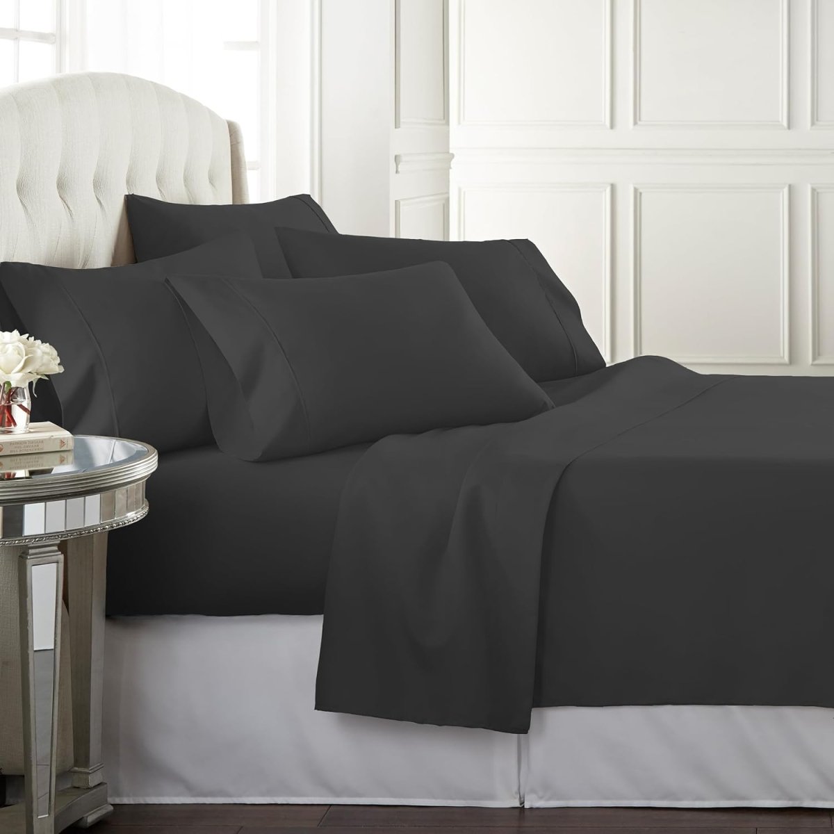 6 pcs Deep Pockets Breathable Soft Bed Sheets Set - Wrinkle Free - Anna's Linens