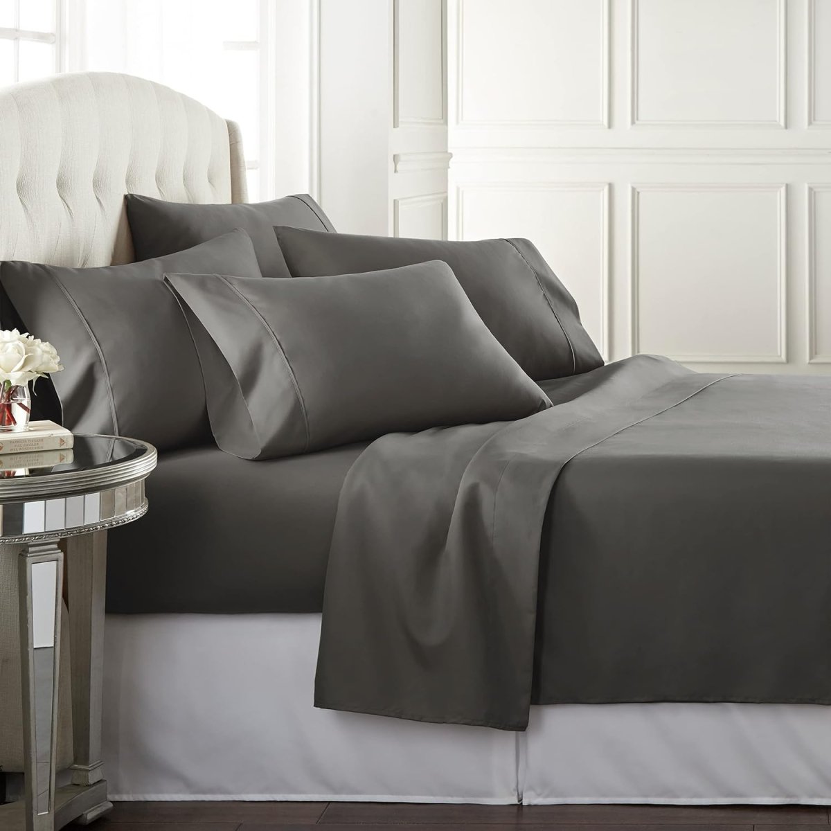 6 pcs Deep Pockets Breathable Soft Bed Sheets Set - Wrinkle Free - Anna's Linens
