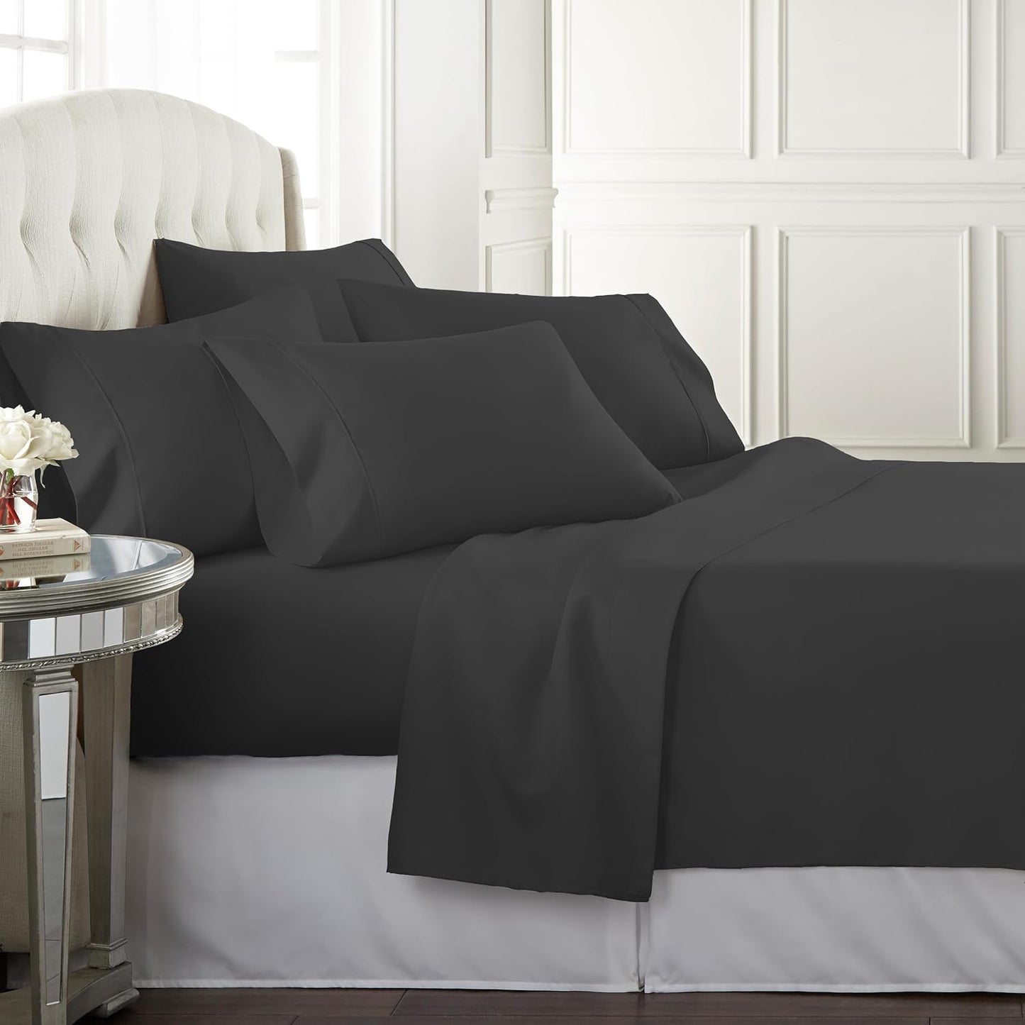 6 Piece Set Including 4 Pillowcases - Deep Pockets - Breathable, Soft | AnyLinen