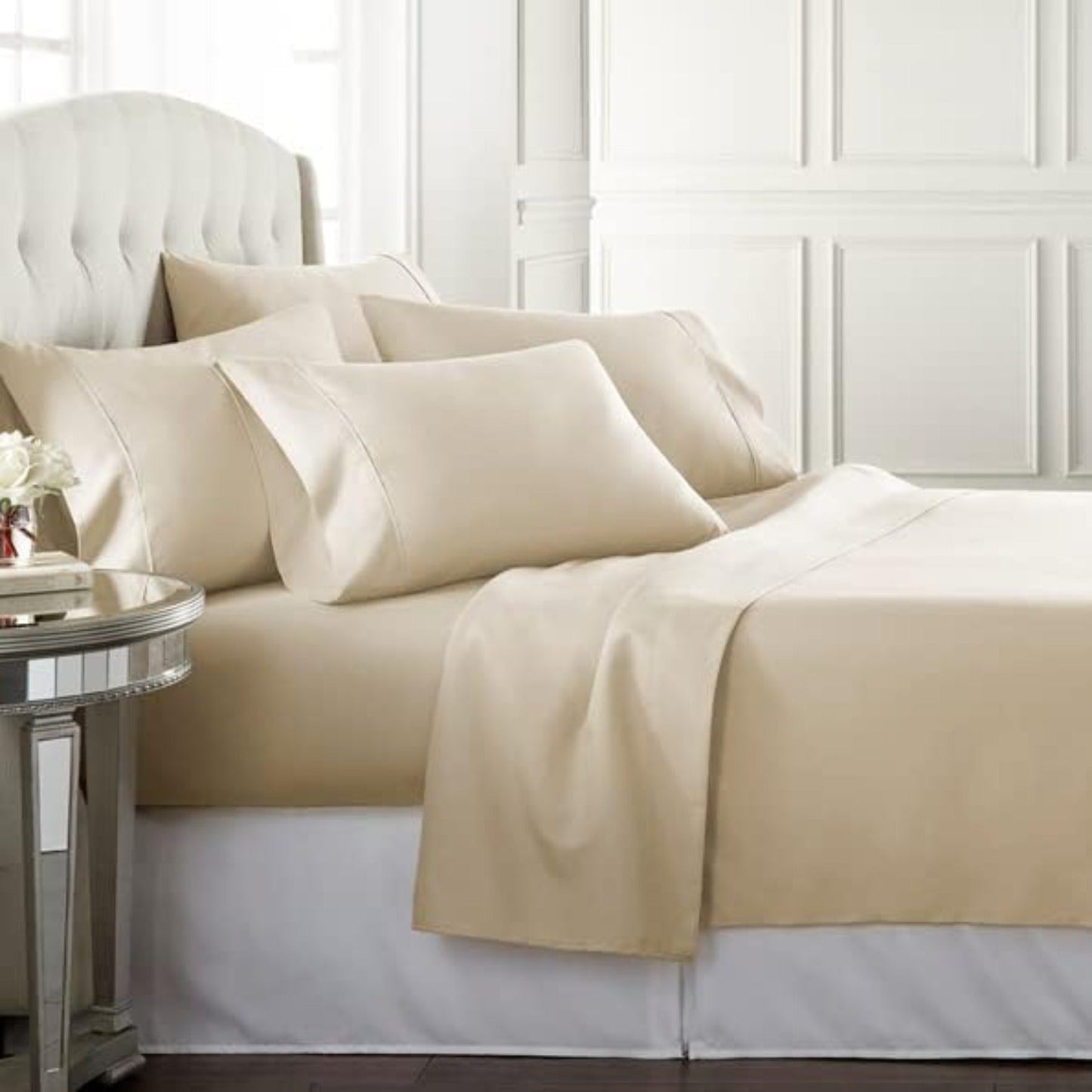 6 Piece Set Including 4 Pillowcases - Deep Pockets - Breathable, Soft | AnyLinen