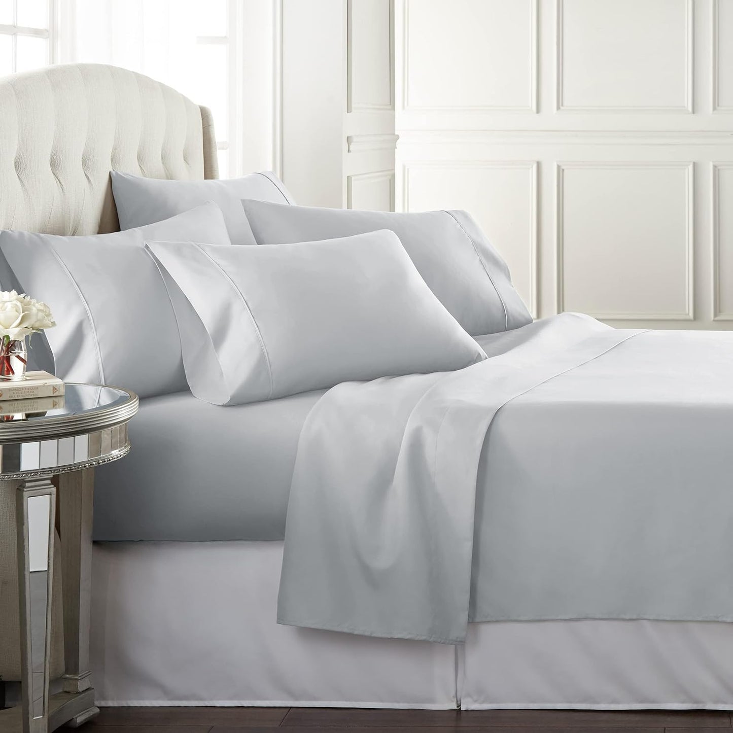 6 Piece Set Including 4 Pillowcases - Deep Pockets - Breathable, Soft | AnyLinen