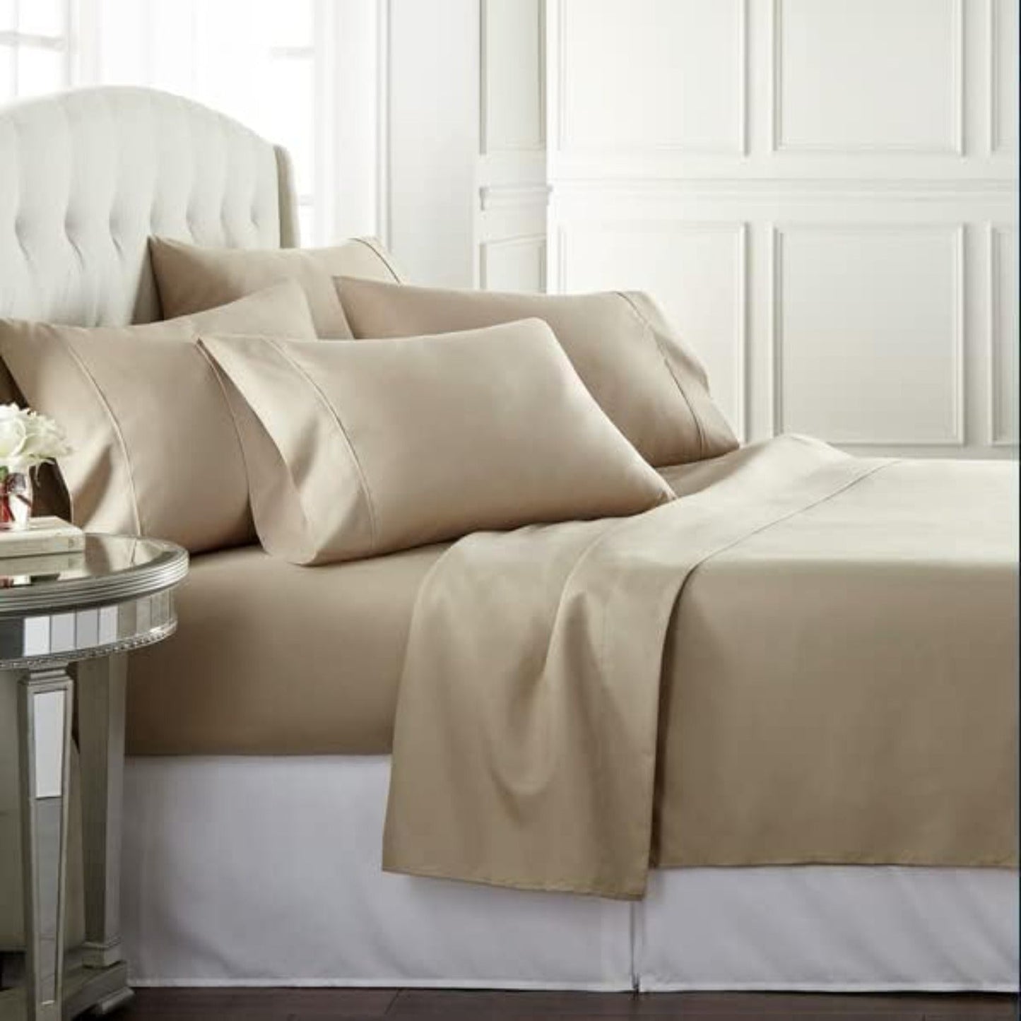 6 Piece Set Including 4 Pillowcases - Deep Pockets - Breathable, Soft | AnyLinen