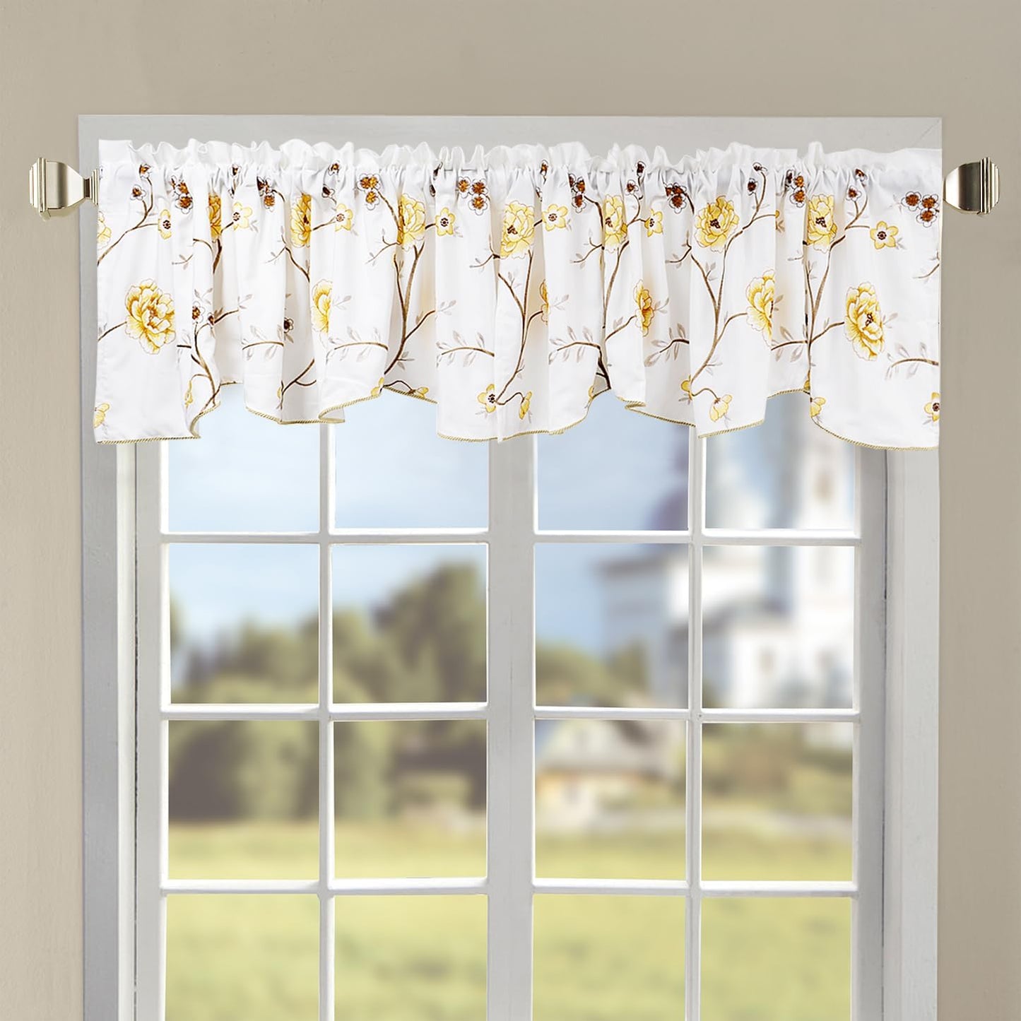 Classic Embroidery Valance 60" x 19" - Anna's Linens Store