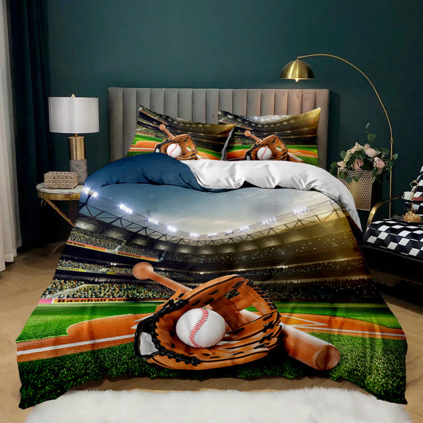 Baseball-Inspired Bedding Set