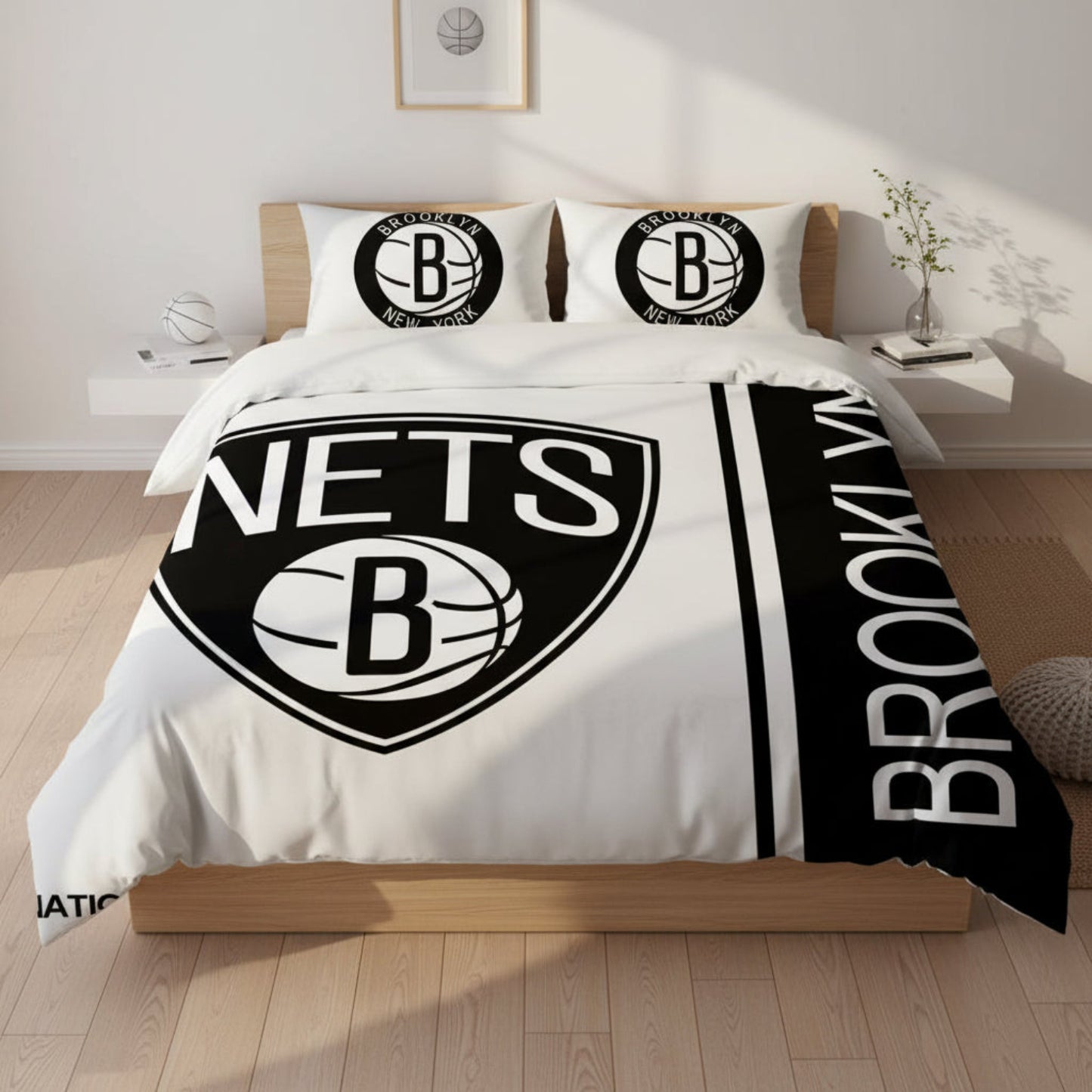 NBA-Inspired Brooklyn Nets Duvet Cover Set