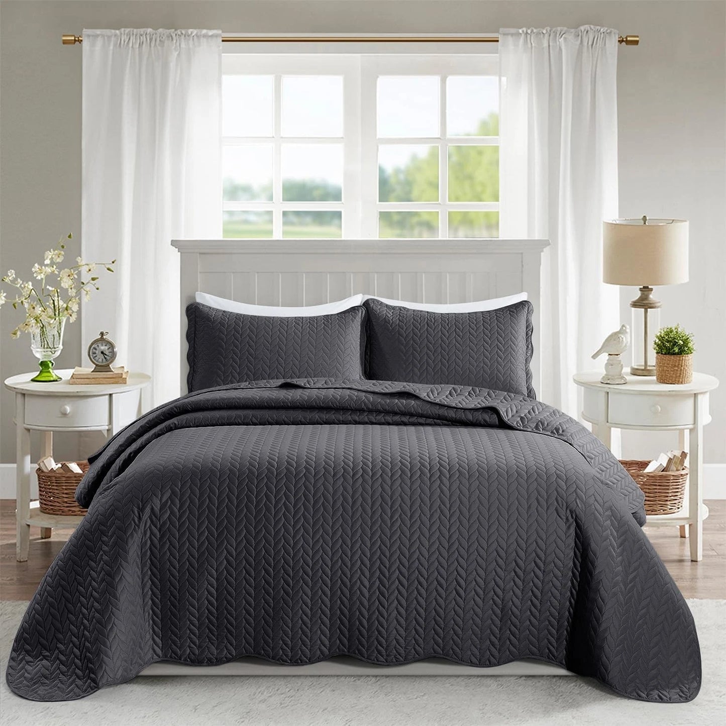 Luxury Quilted Coverlet Bedspread | Anna's Linens