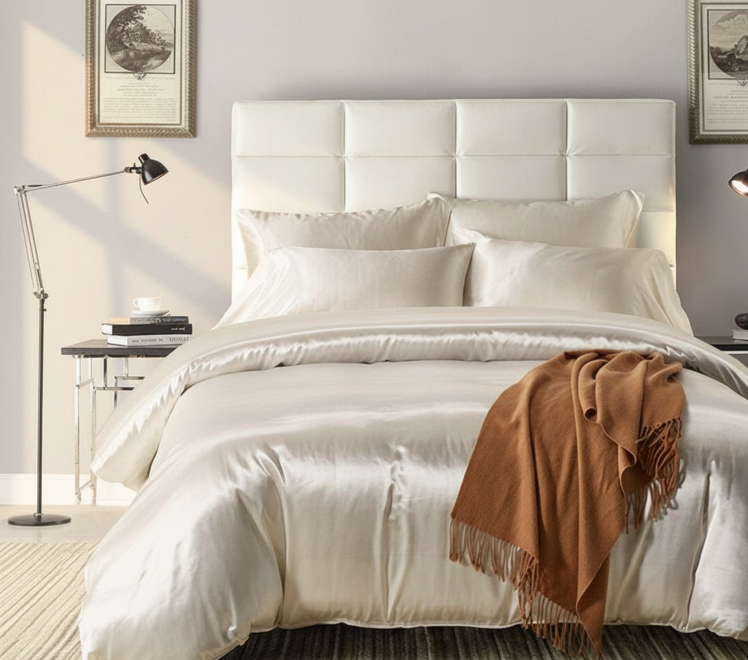 Bedding Set Soft Silk Duvet Cover Pillowcase - Anna's Linens
