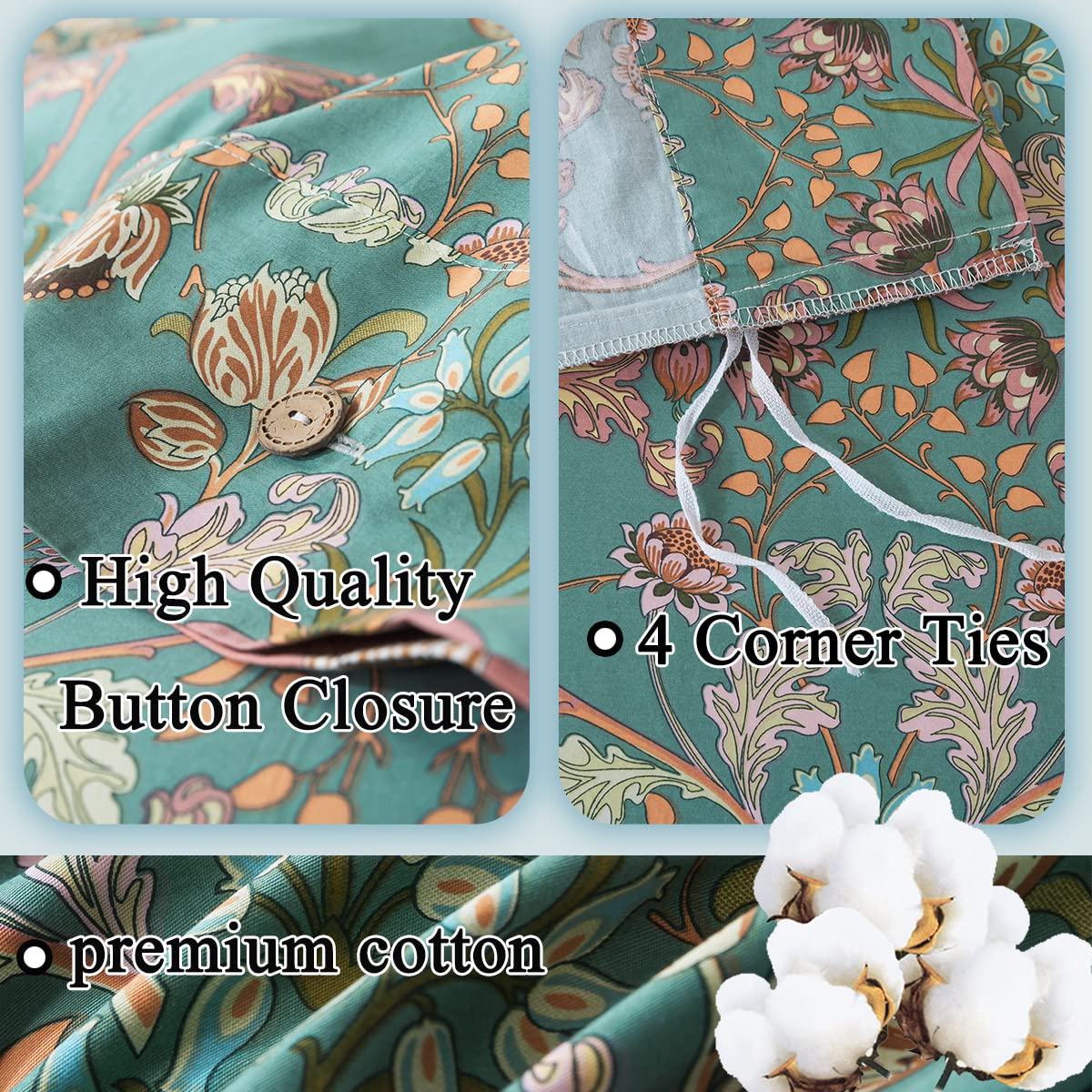 Cotton Reversible Soft Breathable Duvet Cover Set - Anna's Linens