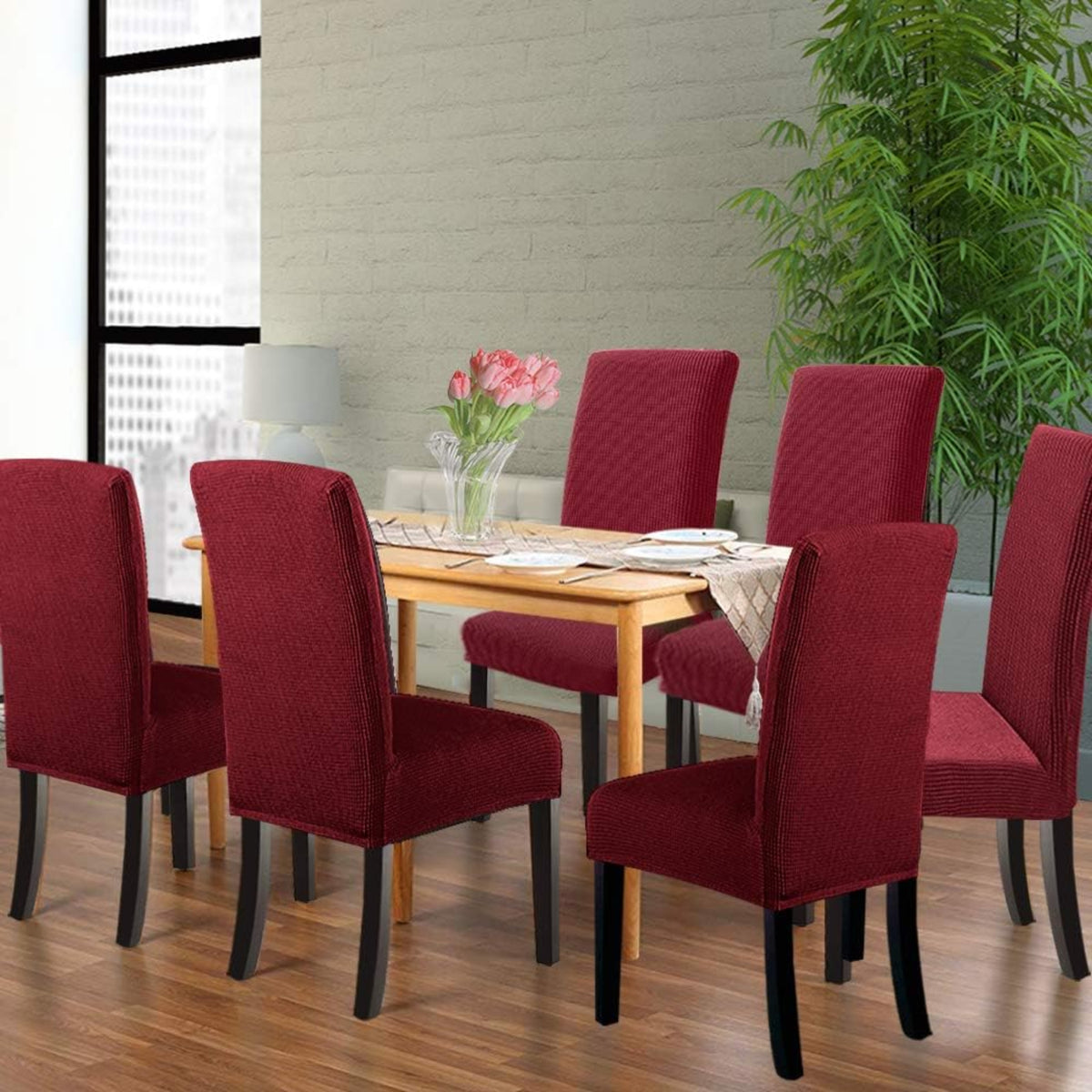 Dining Stretch Chair Covers Parsons Chair Slipcover Chair Covers Set of 4 - Anna's Linens