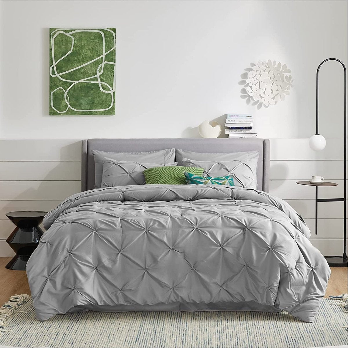 Luxury Duvet Cover Pinch Pleat Brief Bedding 7 - Pieces Set - Anna's Linens
