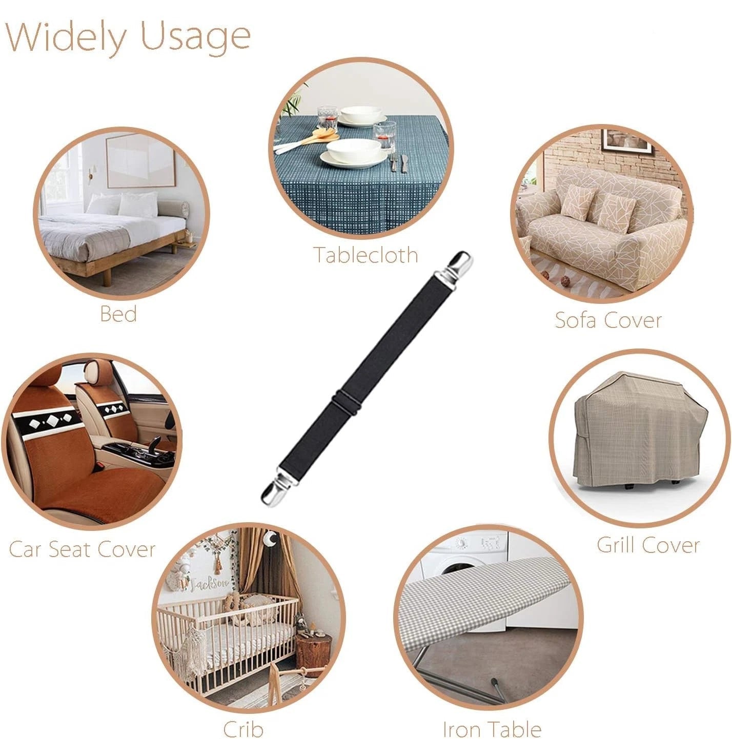 Bed Sheet Straps 8 Pcs Holders Fitted Sheet