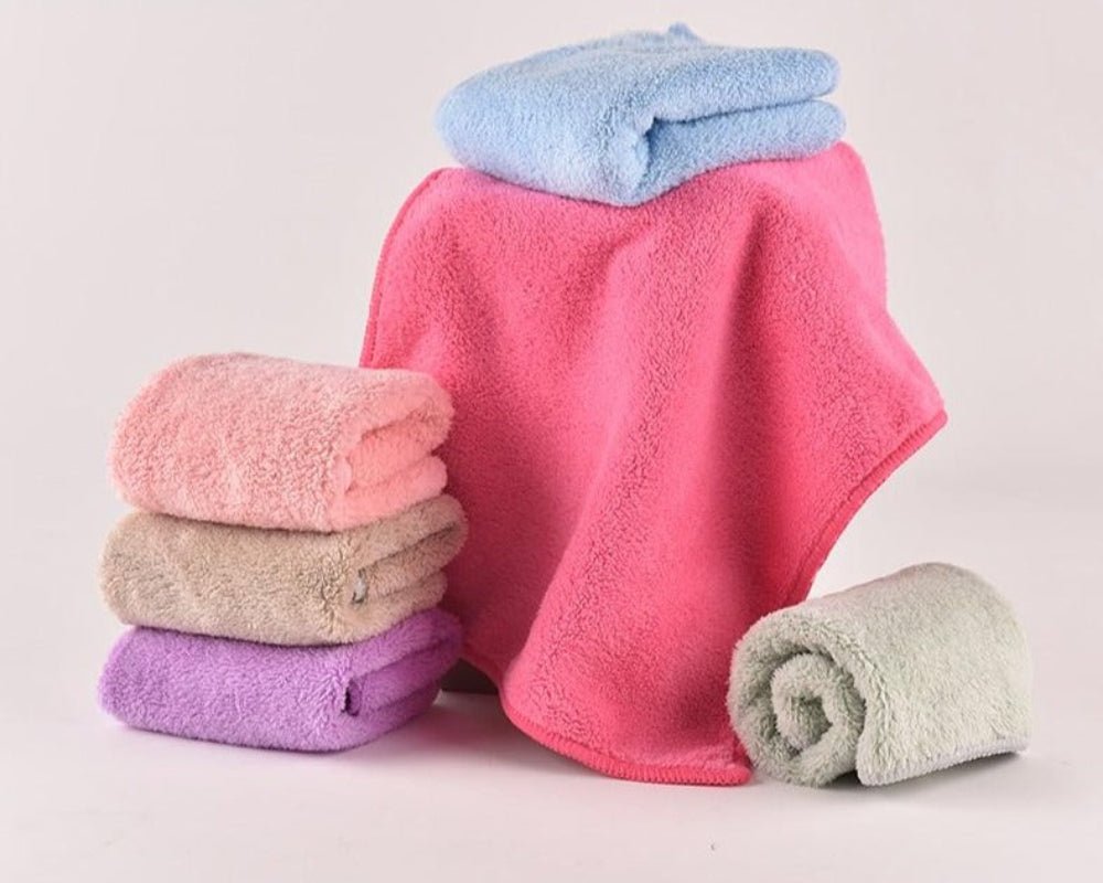 2 pcs set Microfiber Towel Size 12" x 12 " - Anna's Linens