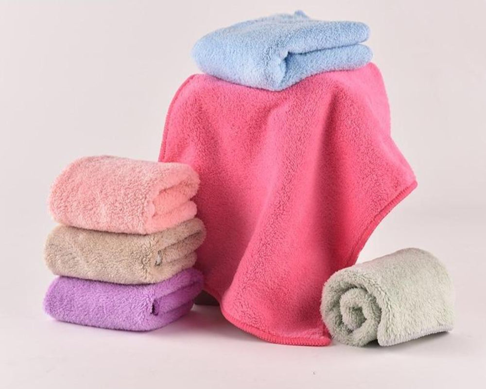 2 pcs set Microfiber Towel Size 12" x 12 " | Anna's Linens
