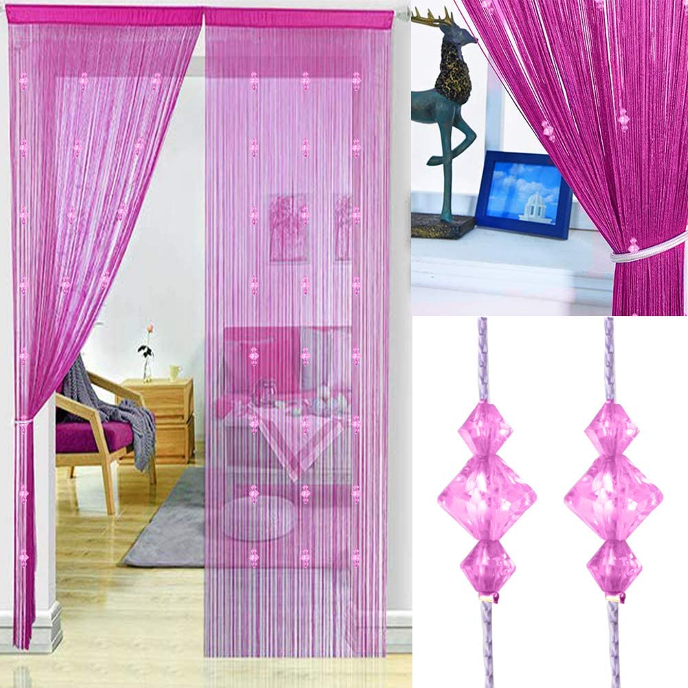 Crystal Beaded Curtain Tassel Curtain - Partition Door Curtain Beaded String Curtain Door Screen Panel Home Decor Divider Crystal Tassel Screen 90x200cm (2 Pack) - Anna's Linens Store