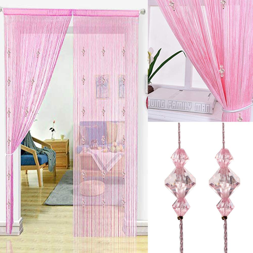 Crystal Beaded Curtain Tassel Curtain - Partition Door Curtain Beaded String Curtain Door Screen Panel Home Decor Divider Crystal Tassel Screen 90x200cm (2 Pack) - Anna's Linens Store