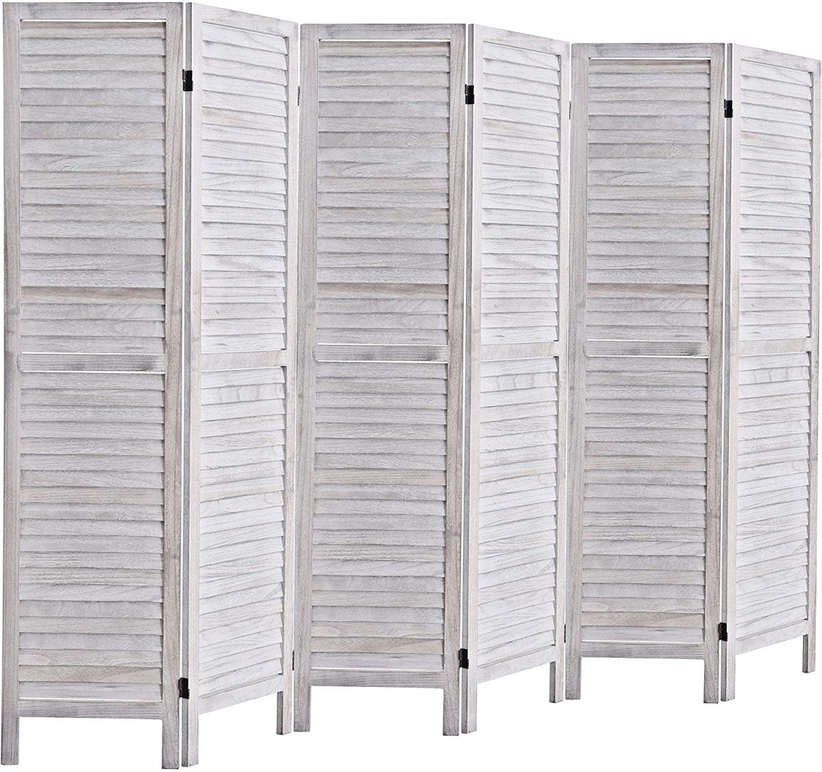 4 Panel 5.6 Ft Tall Wood Room Divider Partition Wall - Anna's Linens
