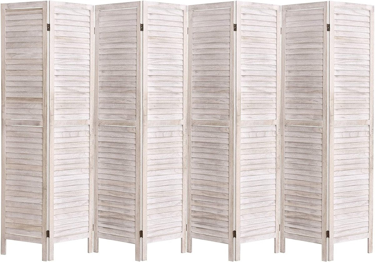 4 Panel 5.6 Ft Tall Wood Room Divider Partition Wall - Anna's Linens