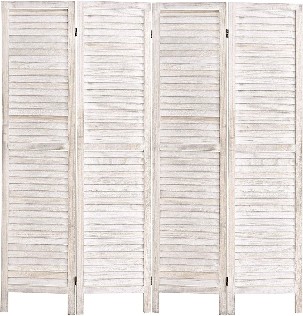 4 Panel 5.6 Ft Tall Wood Room Divider Partition Wall - Anna's Linens