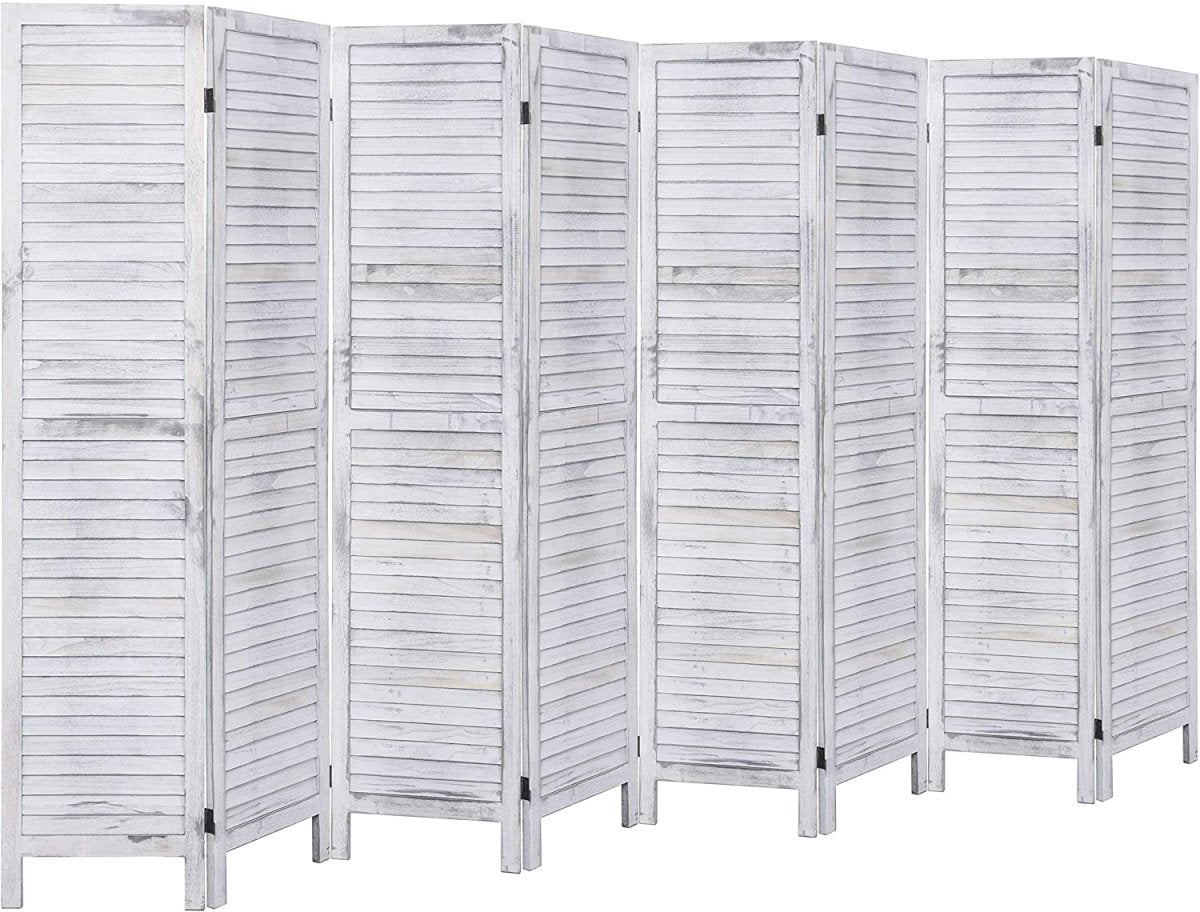 4 Panel 5.6 Ft Tall Wood Room Divider Partition Wall - Anna's Linens