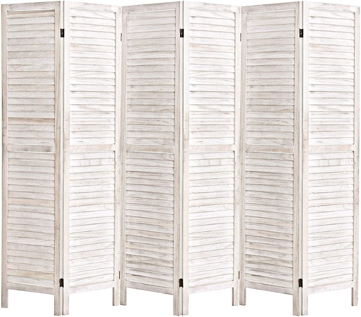 4 Panel 5.6 Ft Tall Wood Room Divider Partition Wall - Anna's Linens