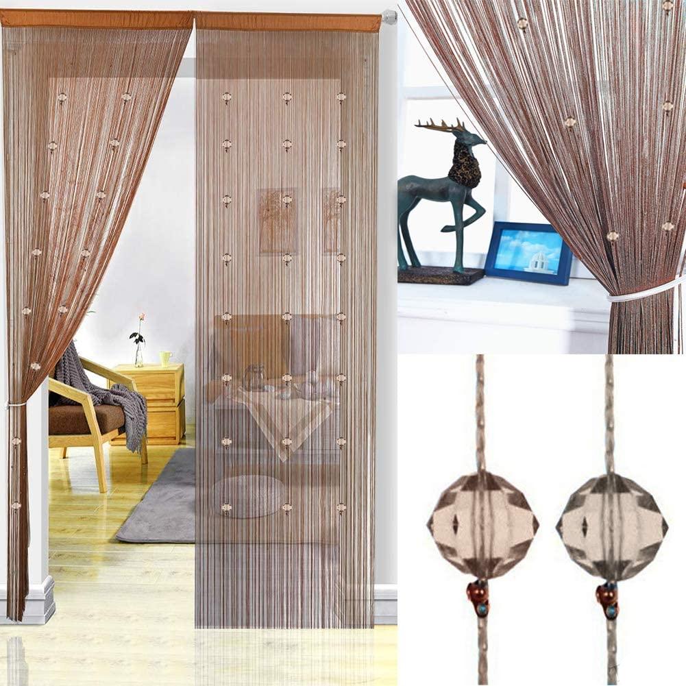 Crystal Beaded Curtain Tassel Curtain - Partition Door Curtain Beaded String Curtain Door Screen Panel Home Decor Divider Crystal Tassel Screen 90x200cm (2 Pack) - Anna's Linens Store
