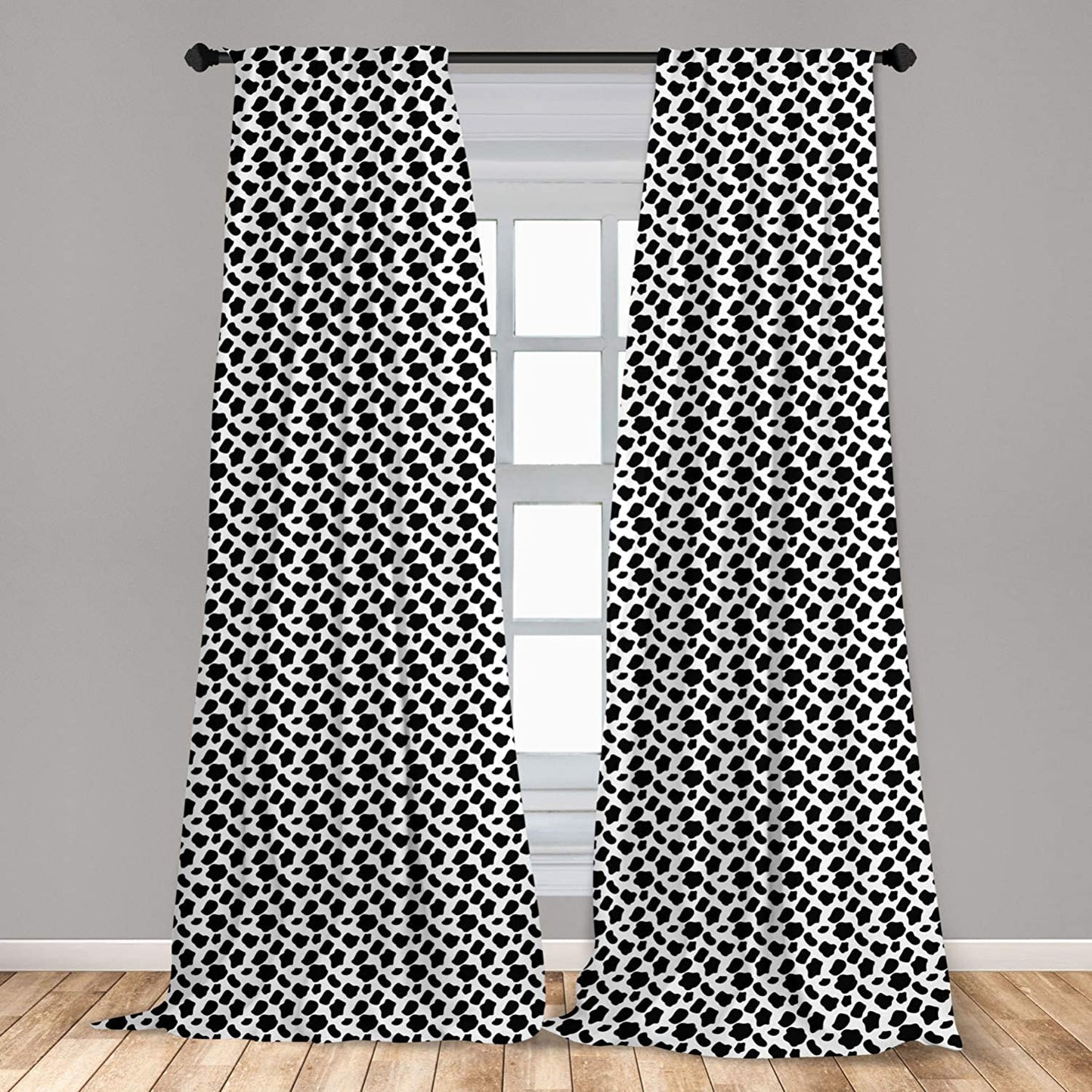 Leopard Print Window Curtains Leopard Texture Illustration Exotic Fauna Inspired Pattern Lightweight Decorative Panels Set of 2 with Rod Pocket 56" x 95" - Anna's Linens Store