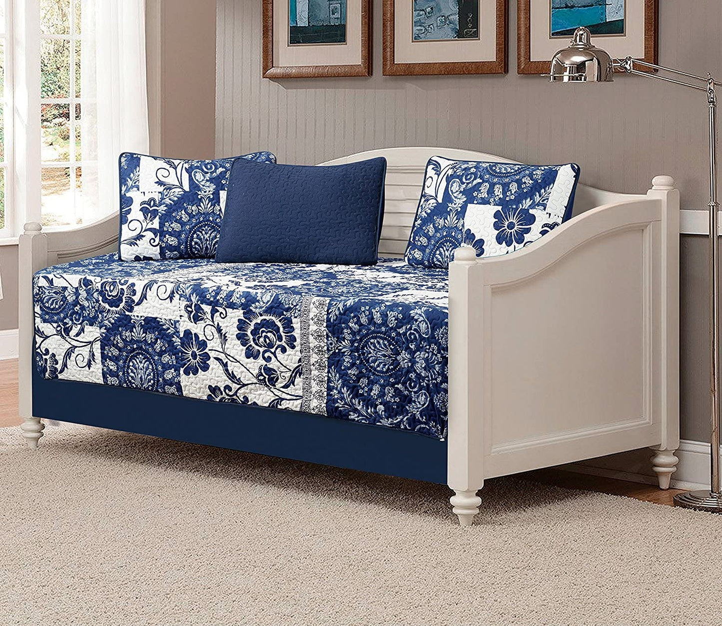 Day Bed Cover Modern Reversible 5 Pcs Set | Anna's Linens