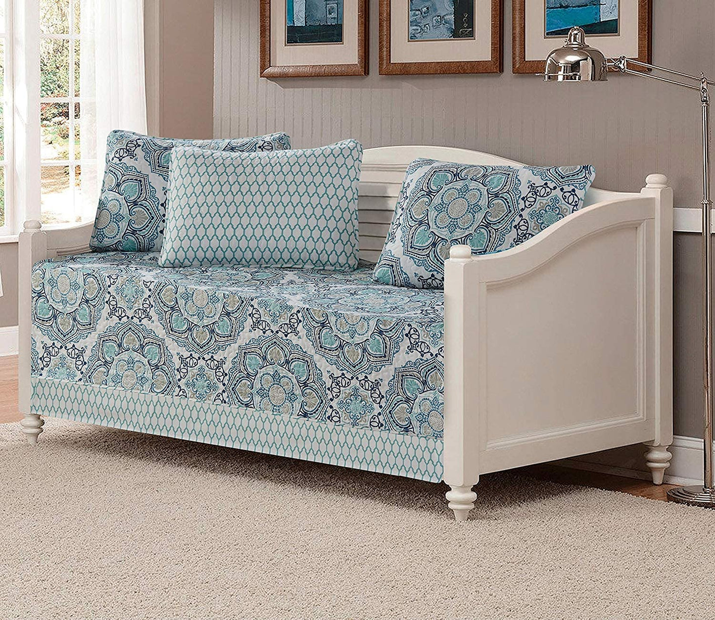 Day Bed Cover Modern Reversible 5 Pcs Set | Anna's Linens
