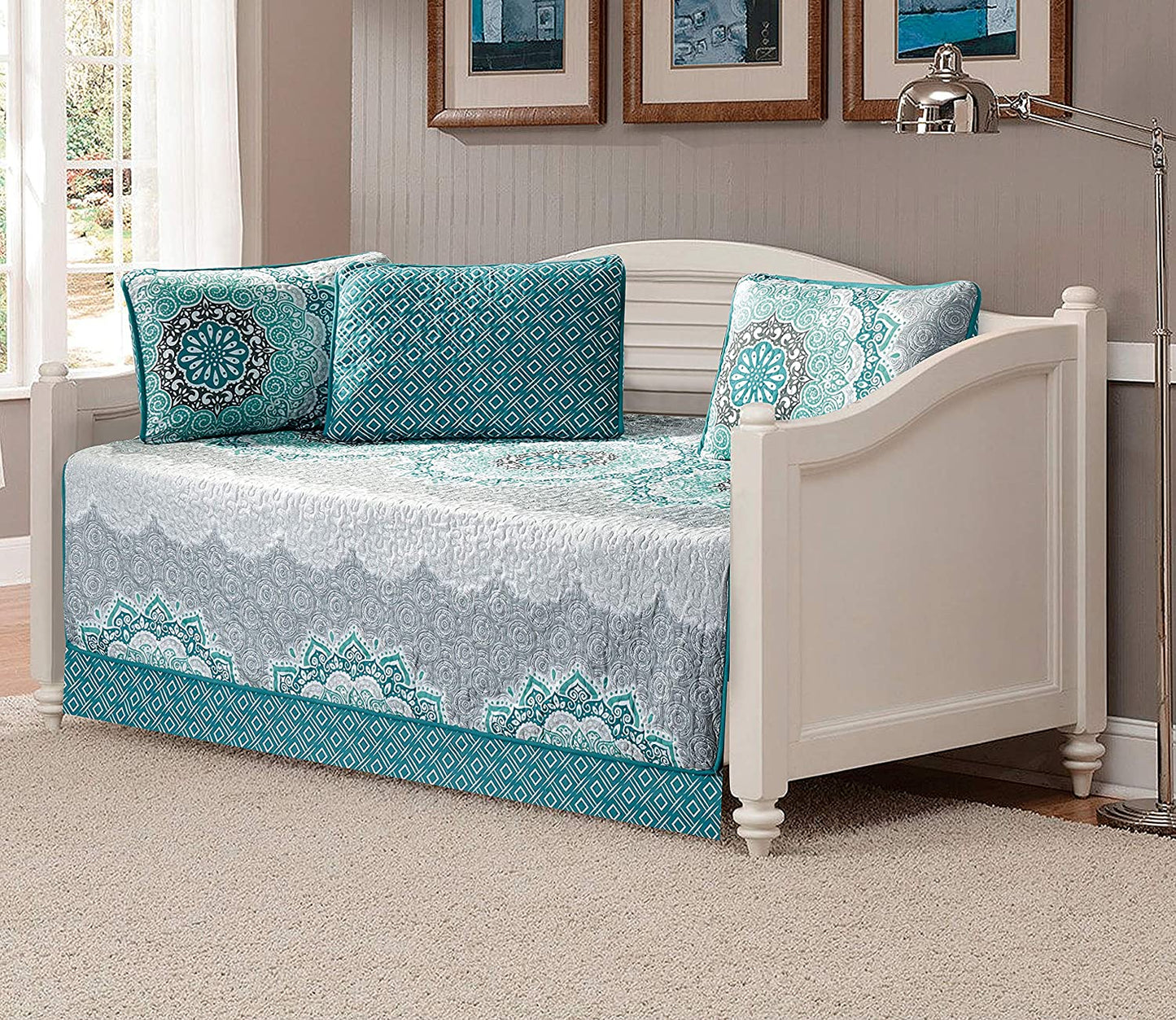 Day Bed Cover Modern Reversible 5 Pcs Set | Anna's Linens
