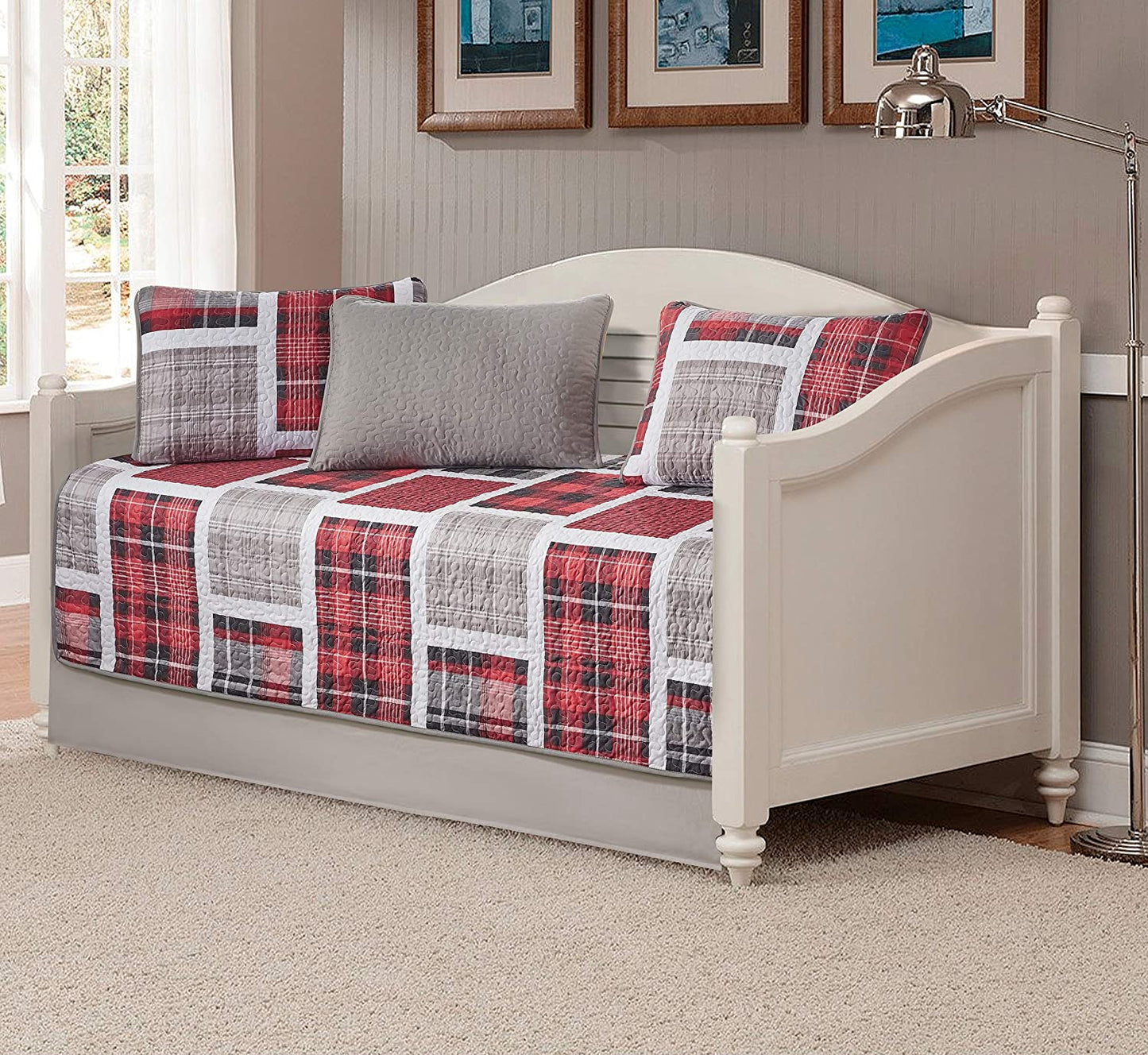 Day Bed Cover Modern Reversible 5 Pcs Set | Anna's Linens