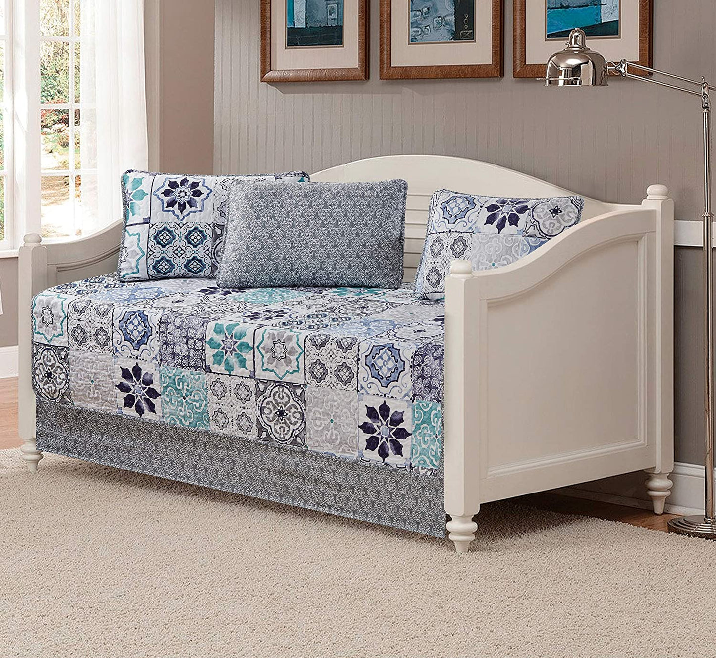 Day Bed Cover Modern Reversible 5 Pcs Set | Anna's Linens