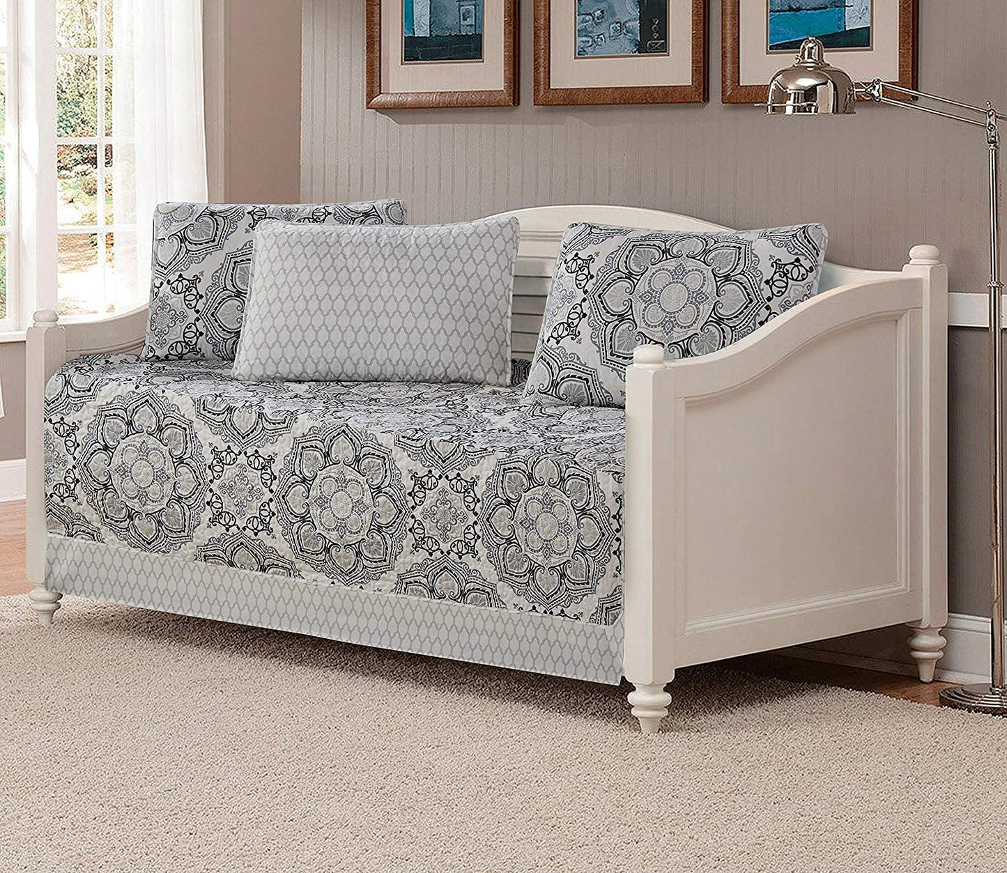 Day Bed Cover Modern Reversible 5 Pcs Set | Anna's Linens