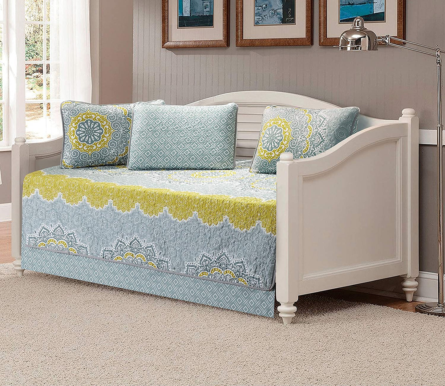 Day Bed Cover Modern Reversible 5 Pcs Set | Anna's Linens