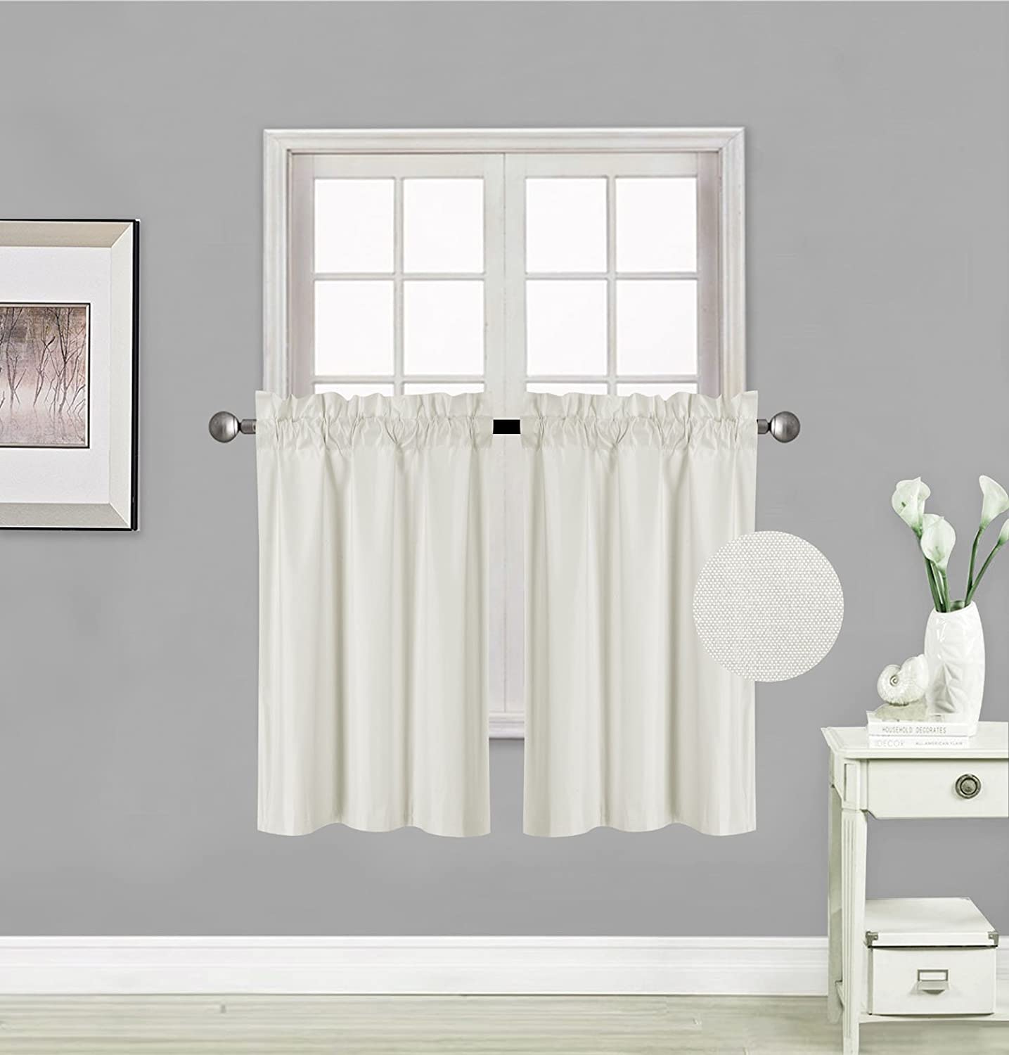 Small Window Treatment Short Curtain Insulated Blackout Drapes