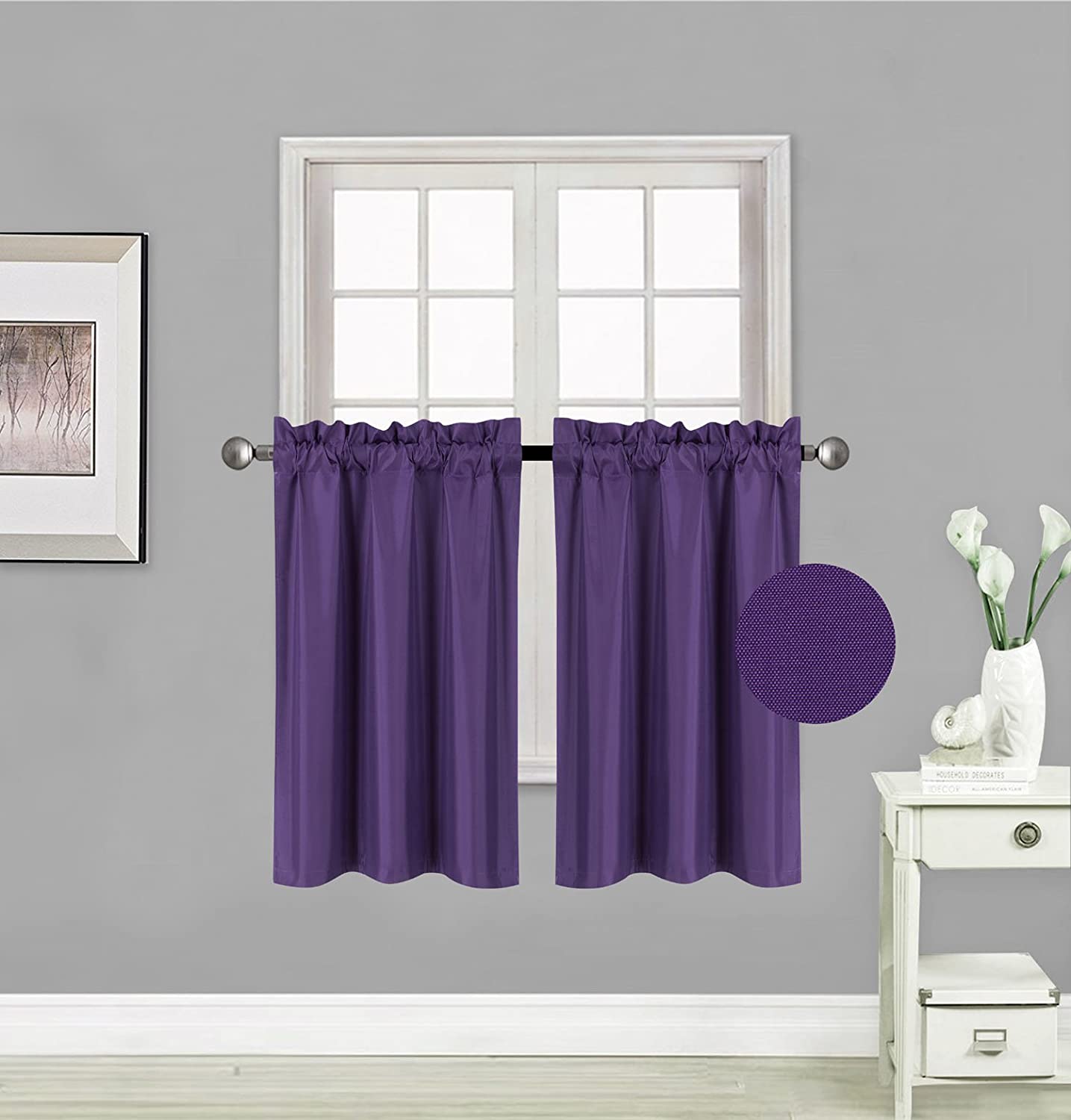 Small Window Treatment Short Curtain Insulated Blackout Drapes
