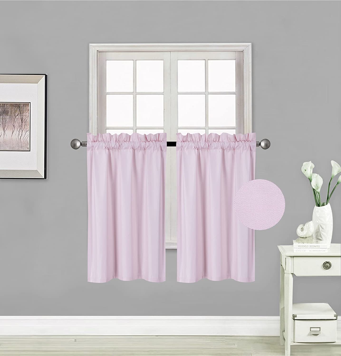 Small Window Treatment Short Curtain Insulated Blackout Drapes