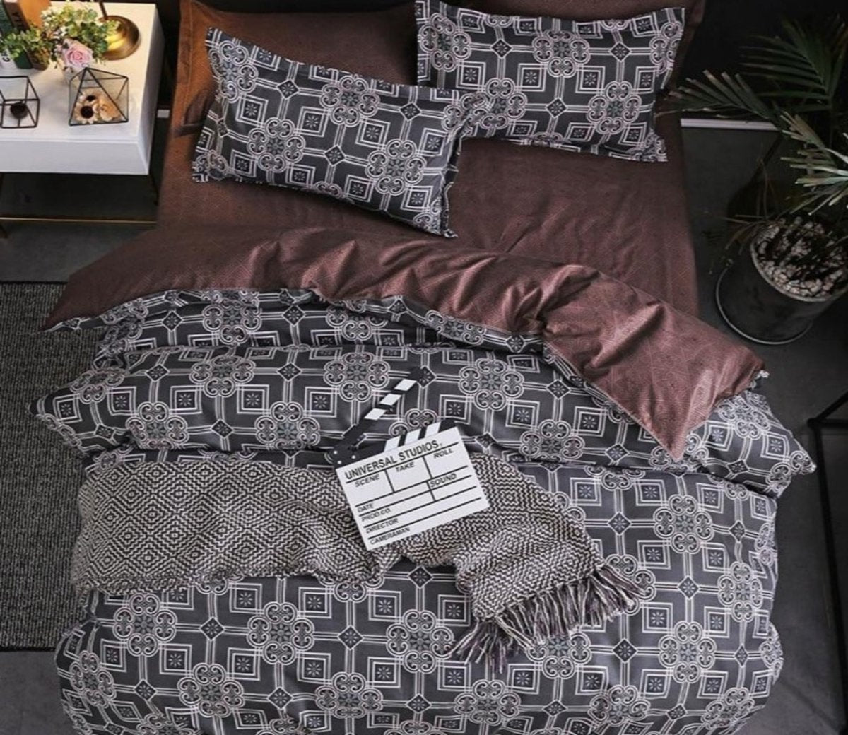 Classical Double - Sided Bed Sheet 3 pcs Quilt Cover Set - Anna's Linens