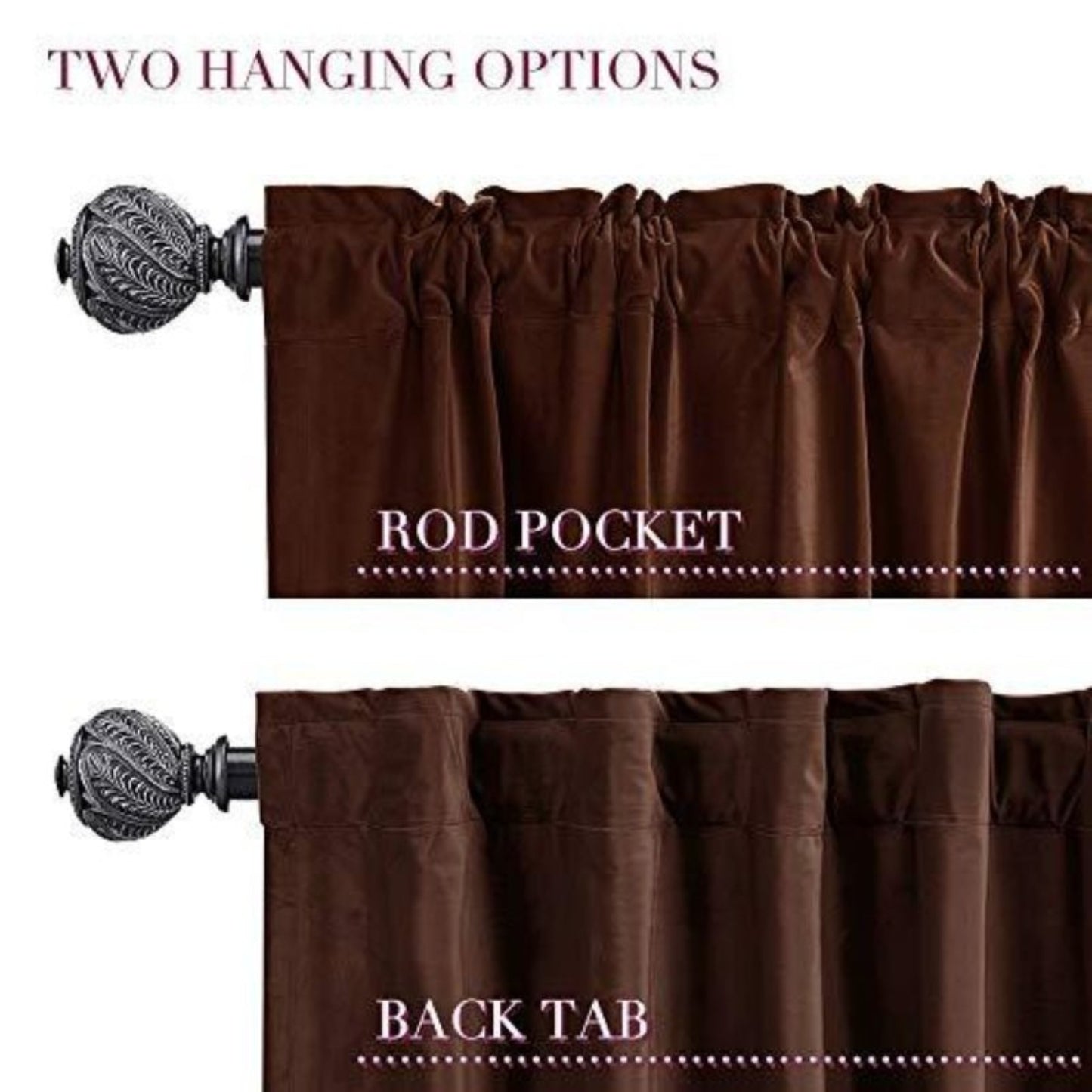 Darkening Velvet Thermal Insulated Rod Pocket Back Tab Window Curtains 2 Panels - Anna's Linens