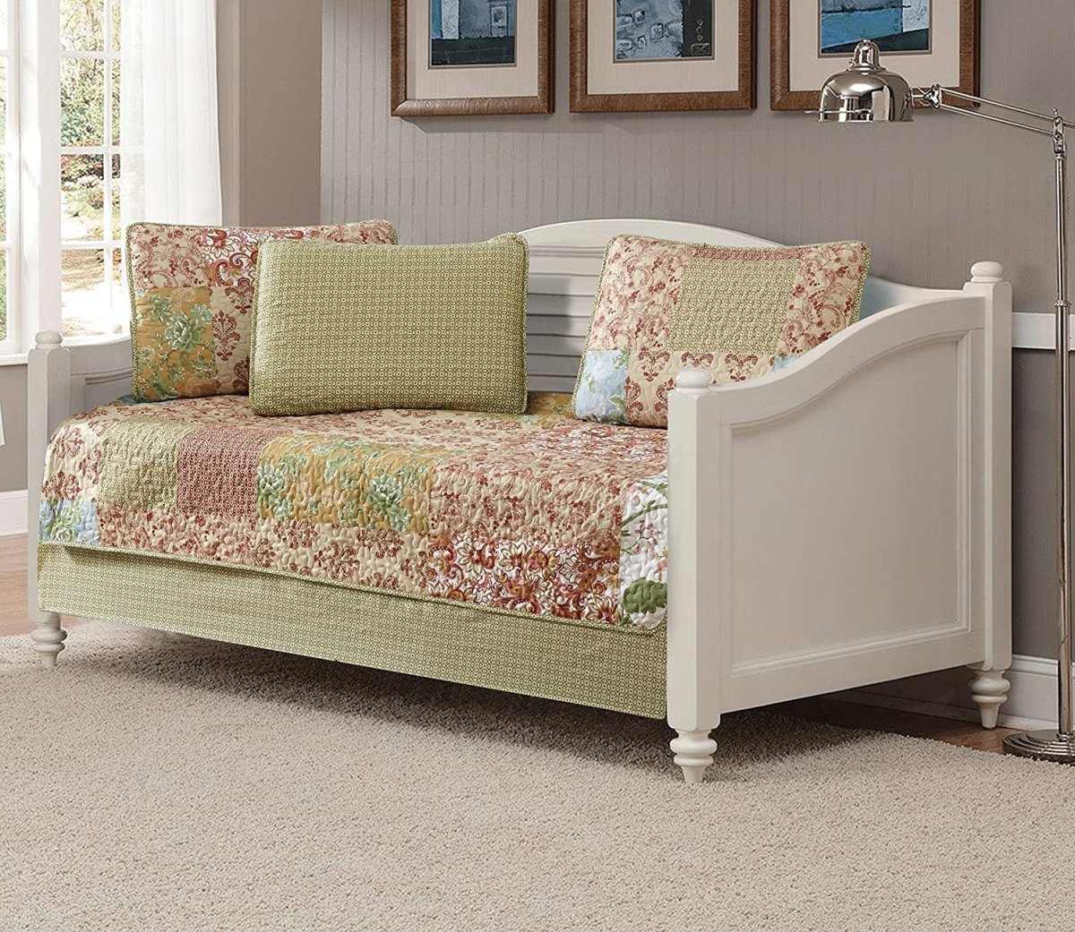 Day Bed Cover Modern Reversible 5 Pcs Set - Anna's Linens