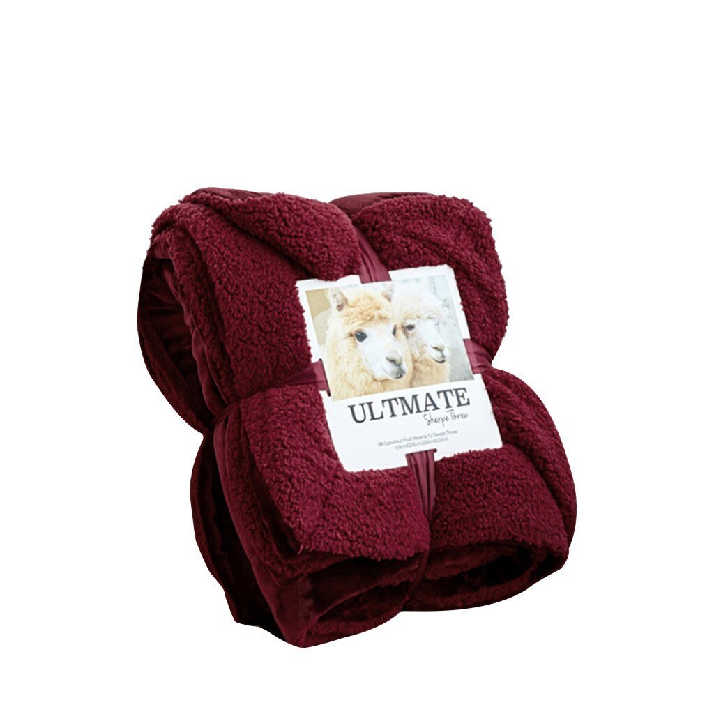 Double Thick Flannel Fleece Breathable Soft Warm Blanket - Anna's Linens