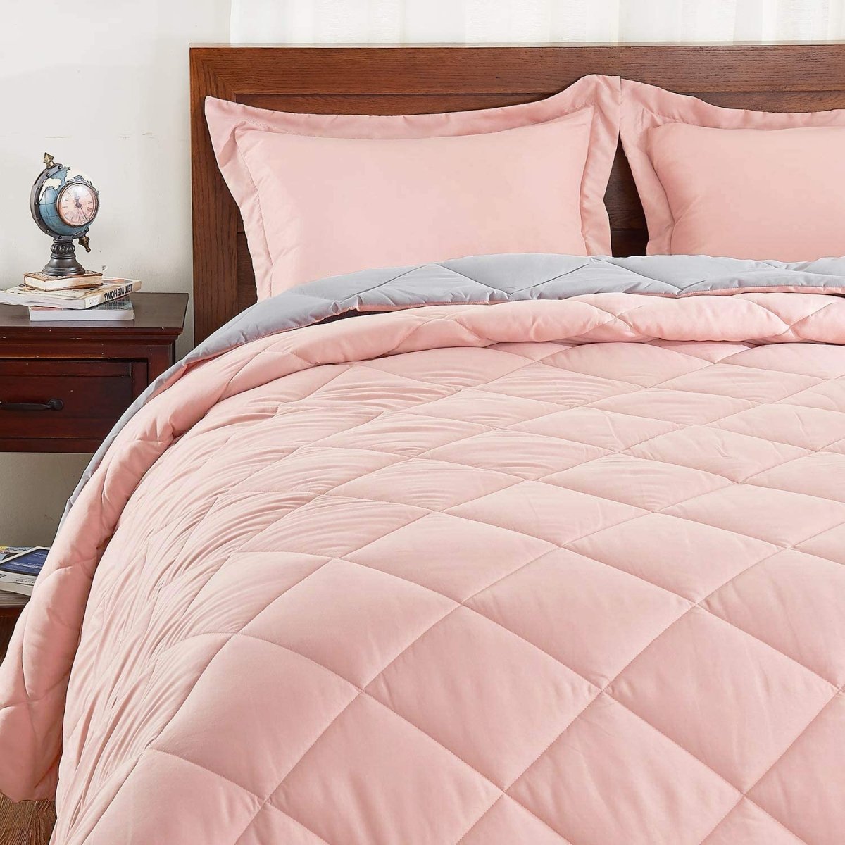 Down Alternative Reversible 3 pcs Comforter Set - Anna's Linens