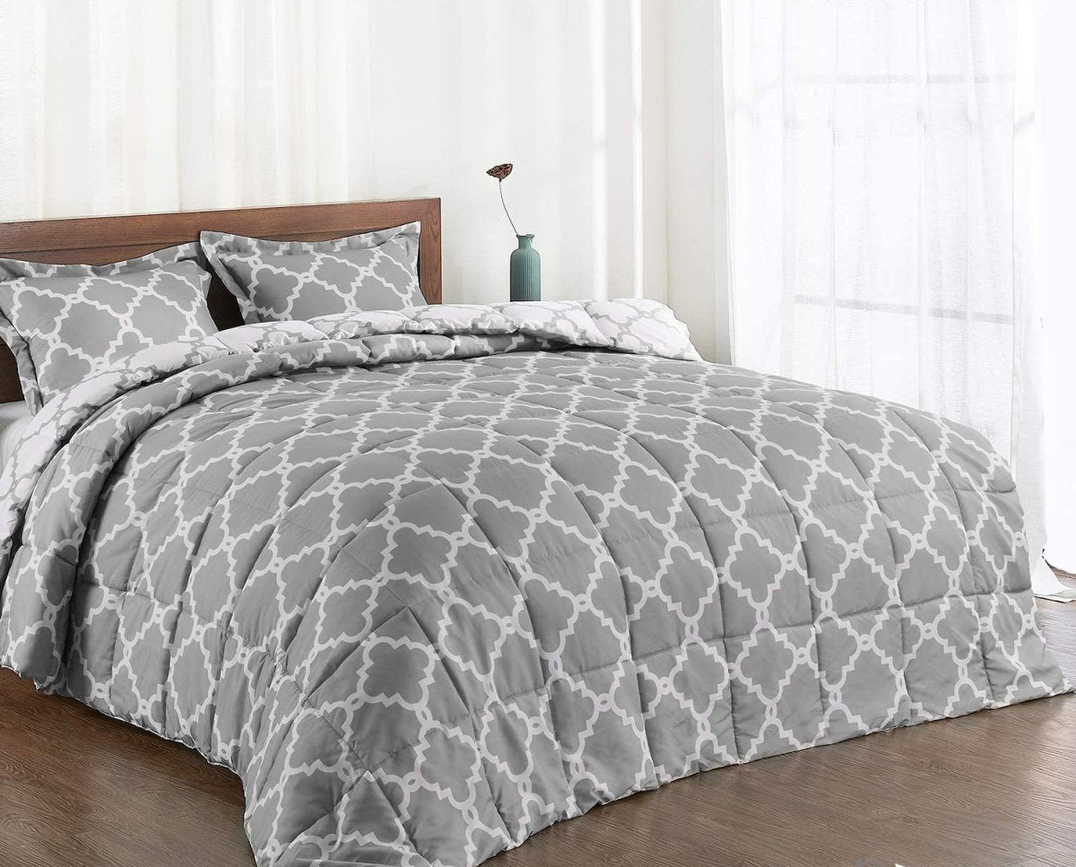 Down Alternative Reversible 3 pcs Comforter Set - Anna's Linens