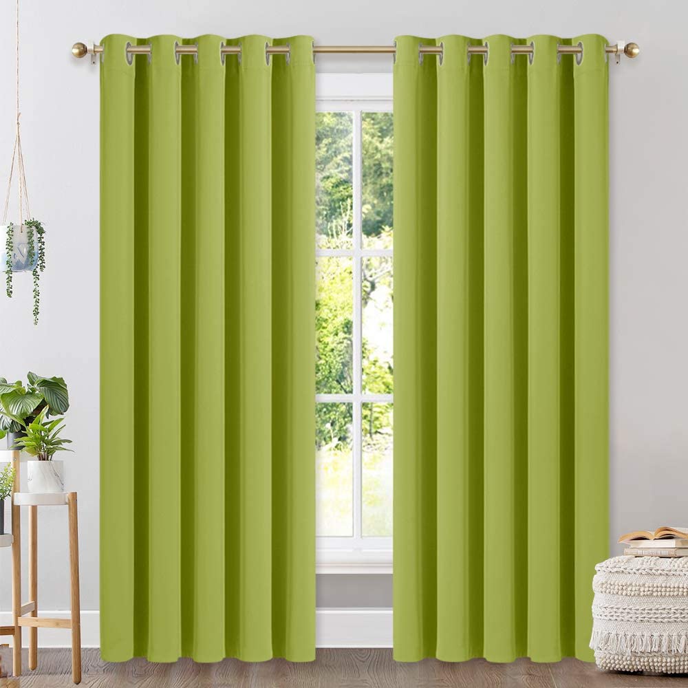 Set of 2 Blackout Window Curtain Treatment Thermal Insulated Drapery Panels - Anna's Linens Store