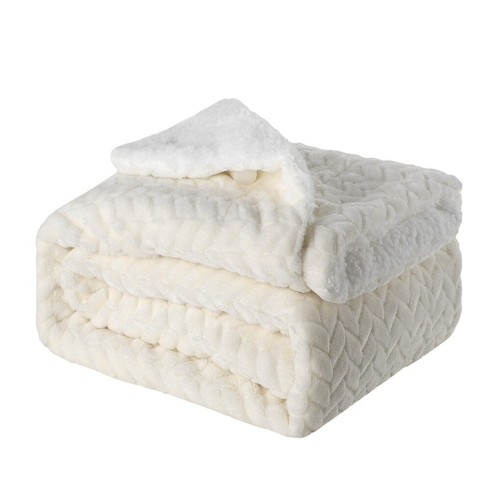 Flannel Thick Velvet Wool Blanket Bed Cover Quilt - Anna's Linens