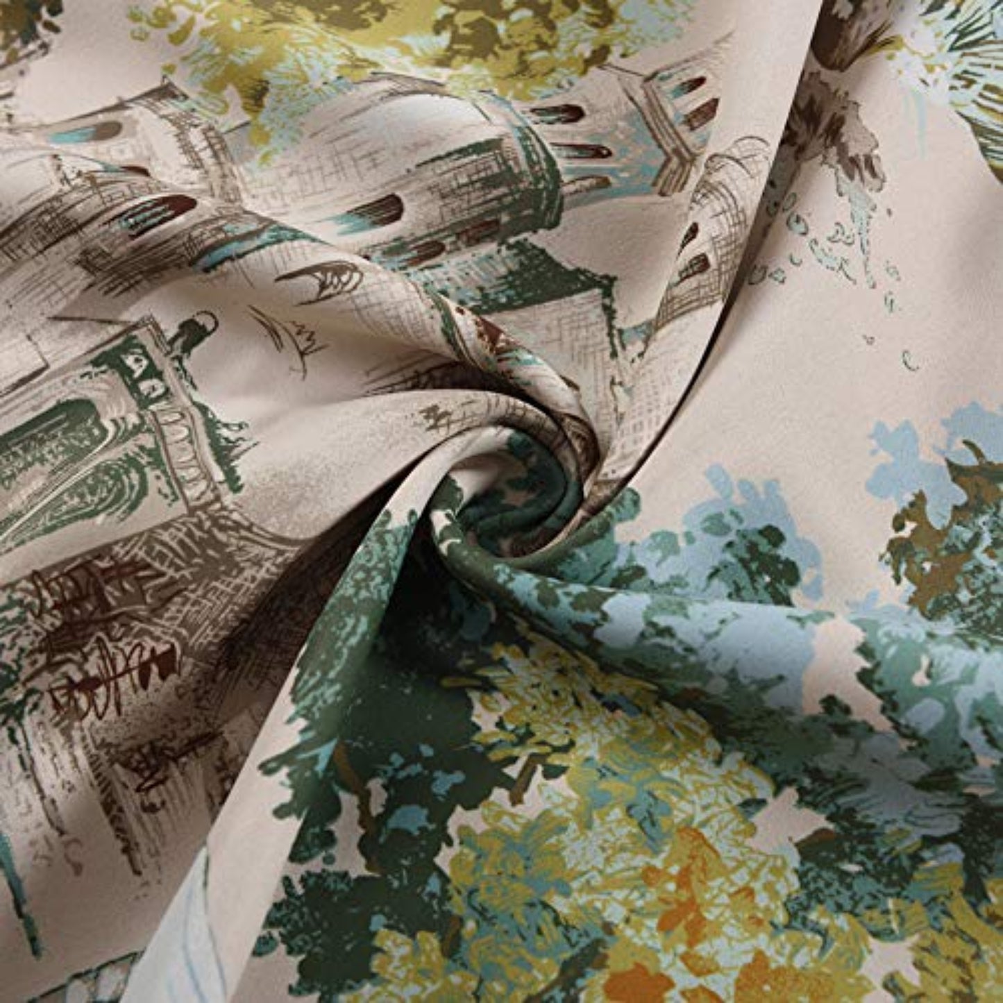 Floral Design Window Drapes Grommet Room Darkening Blackout Curtains - Anna's Linens