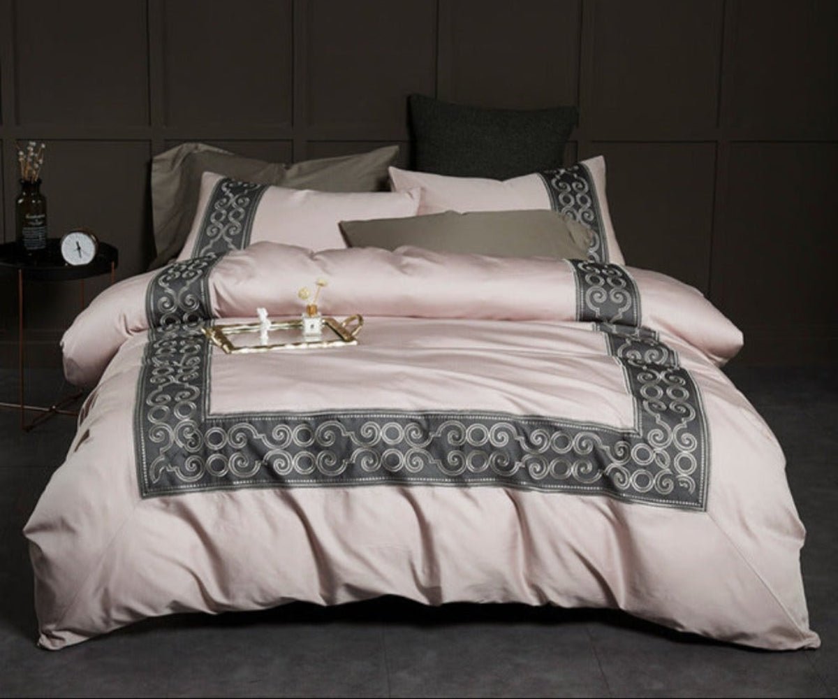 Floral Soft Comfortable Bamboo Fiber Duvet Cover Bedding Set - Anna's Linens