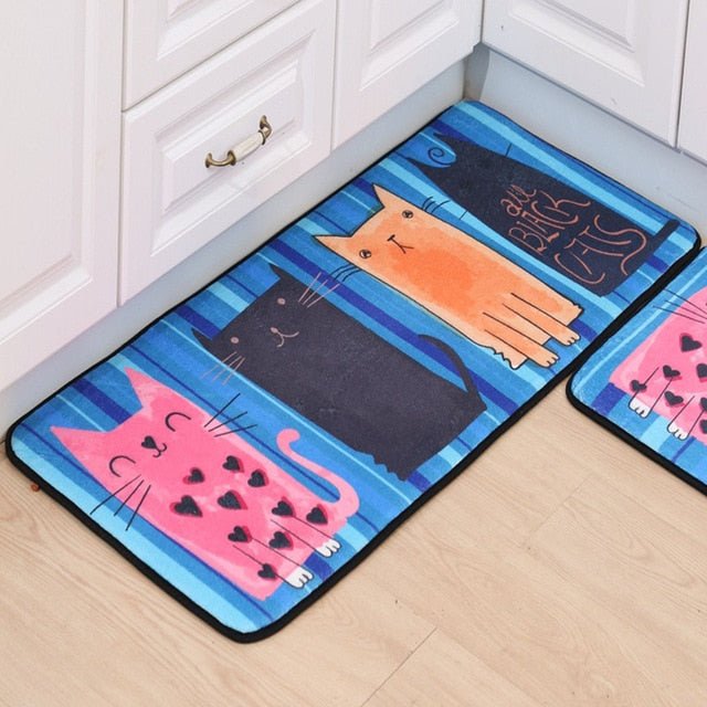 Home Entrance Flannel Doormat Modern Kitchen Mat Bath Carpet Floor Mat - Anna's Linens